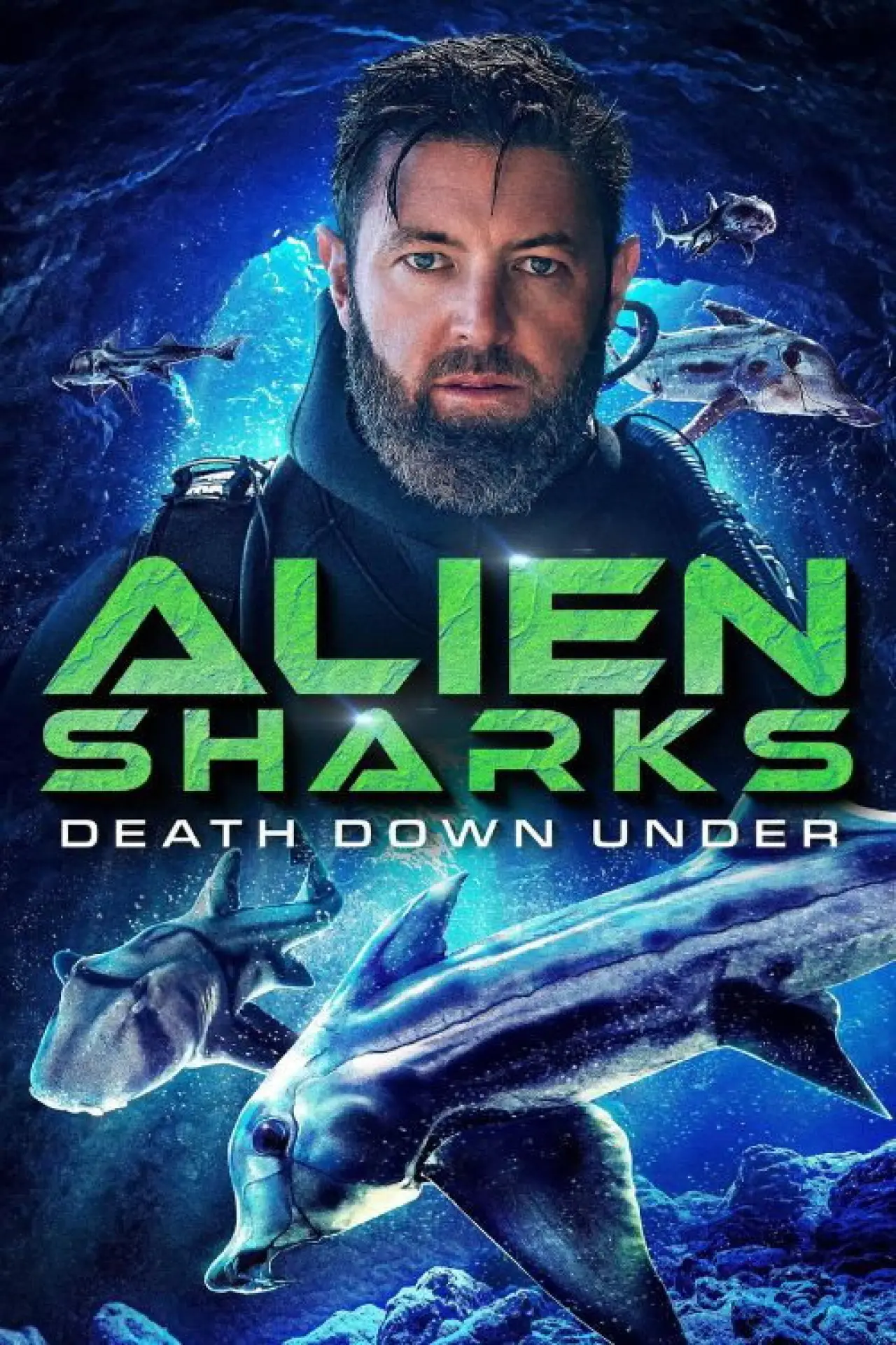 Movie poster "Alien Sharks: Death Down Under"