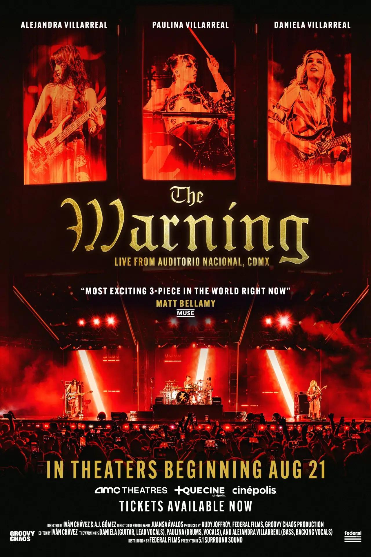 Movie poster "The Warning Live From Auditorio Nacional, CDMX"