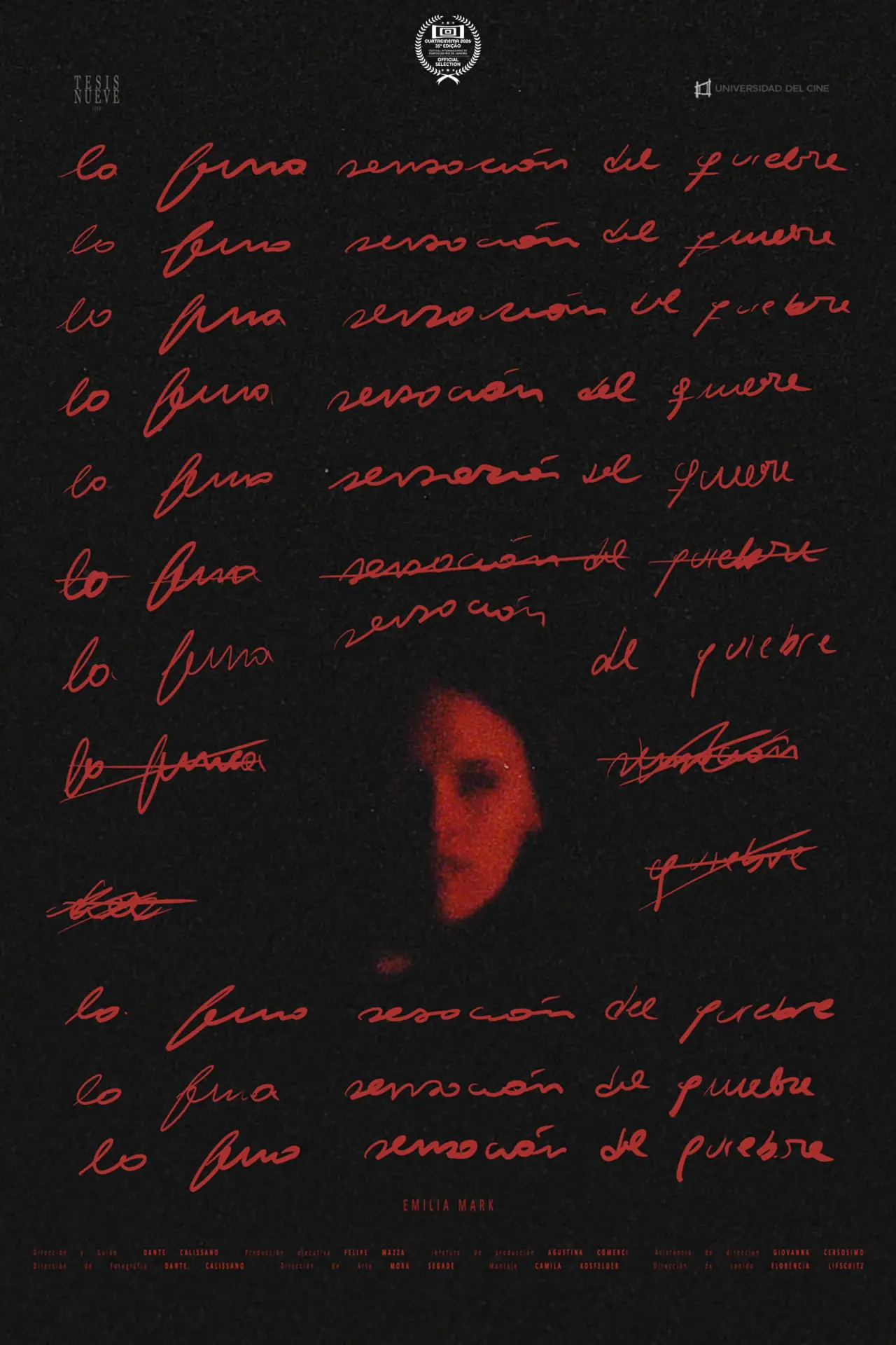 Movie poster "La fina sensación del quiebre"
