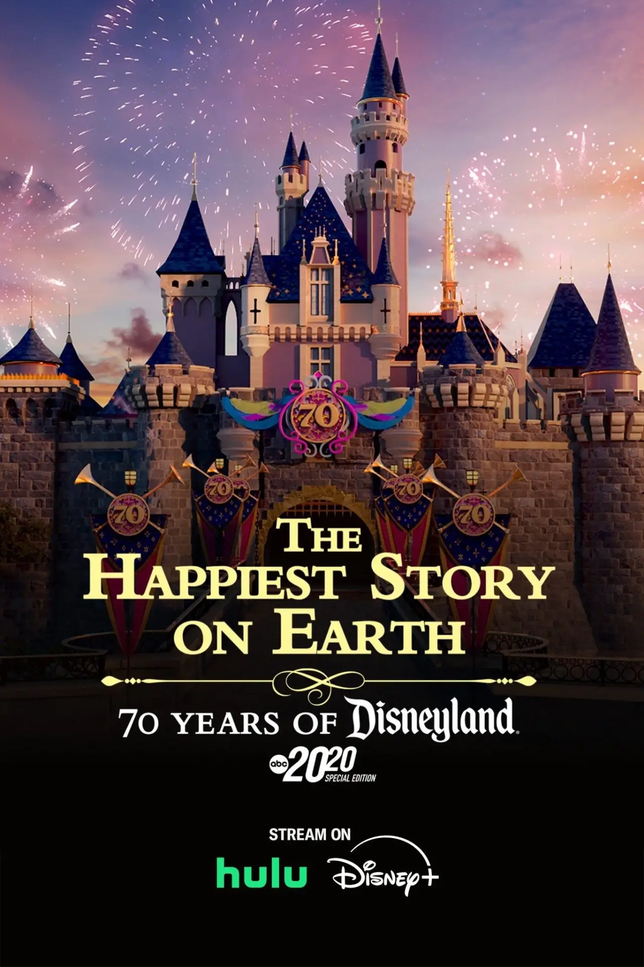 Movie poster "The Happiest Story on Earth: 70 Years of Disneyland"