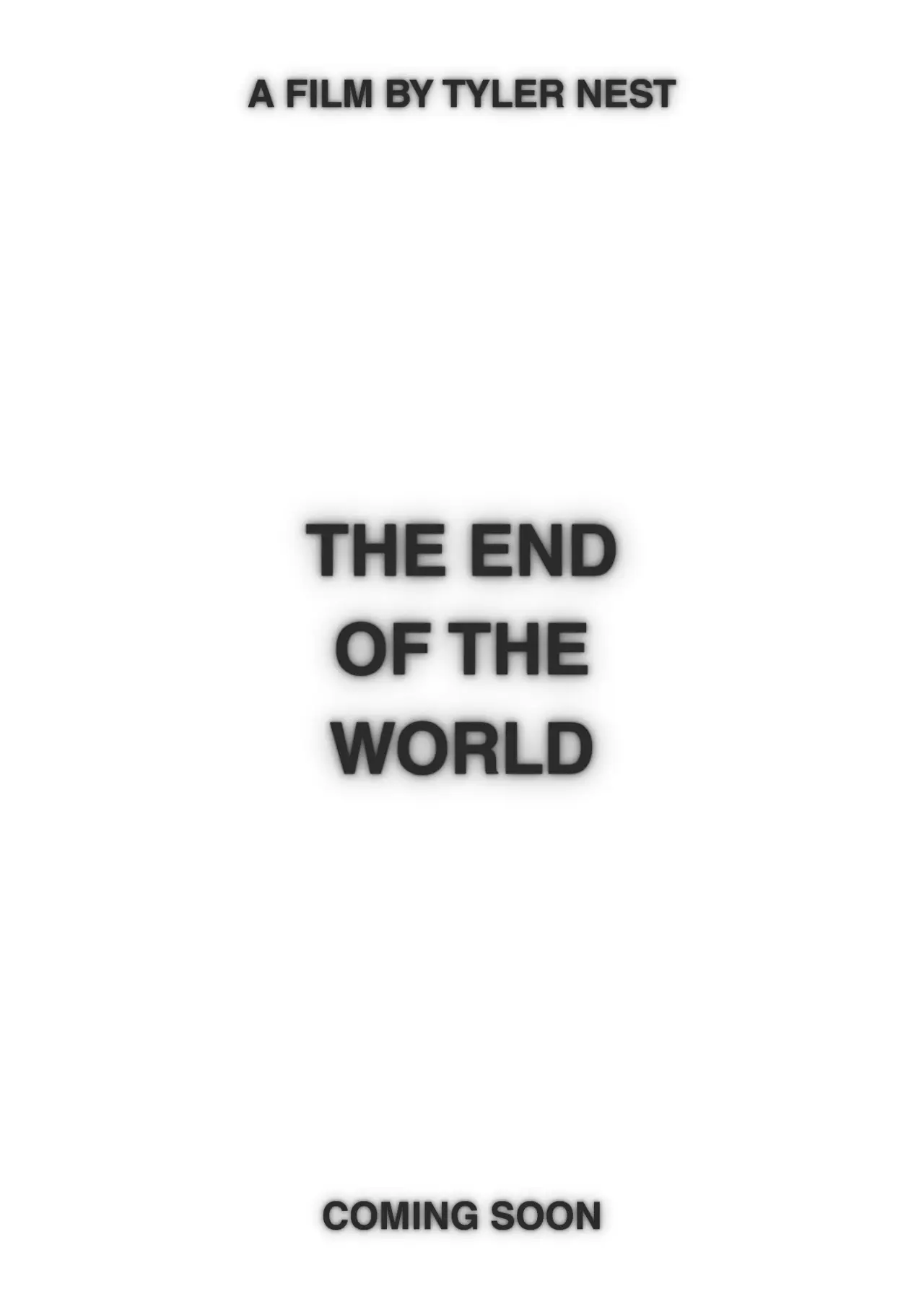 Movie poster "The End of the World"