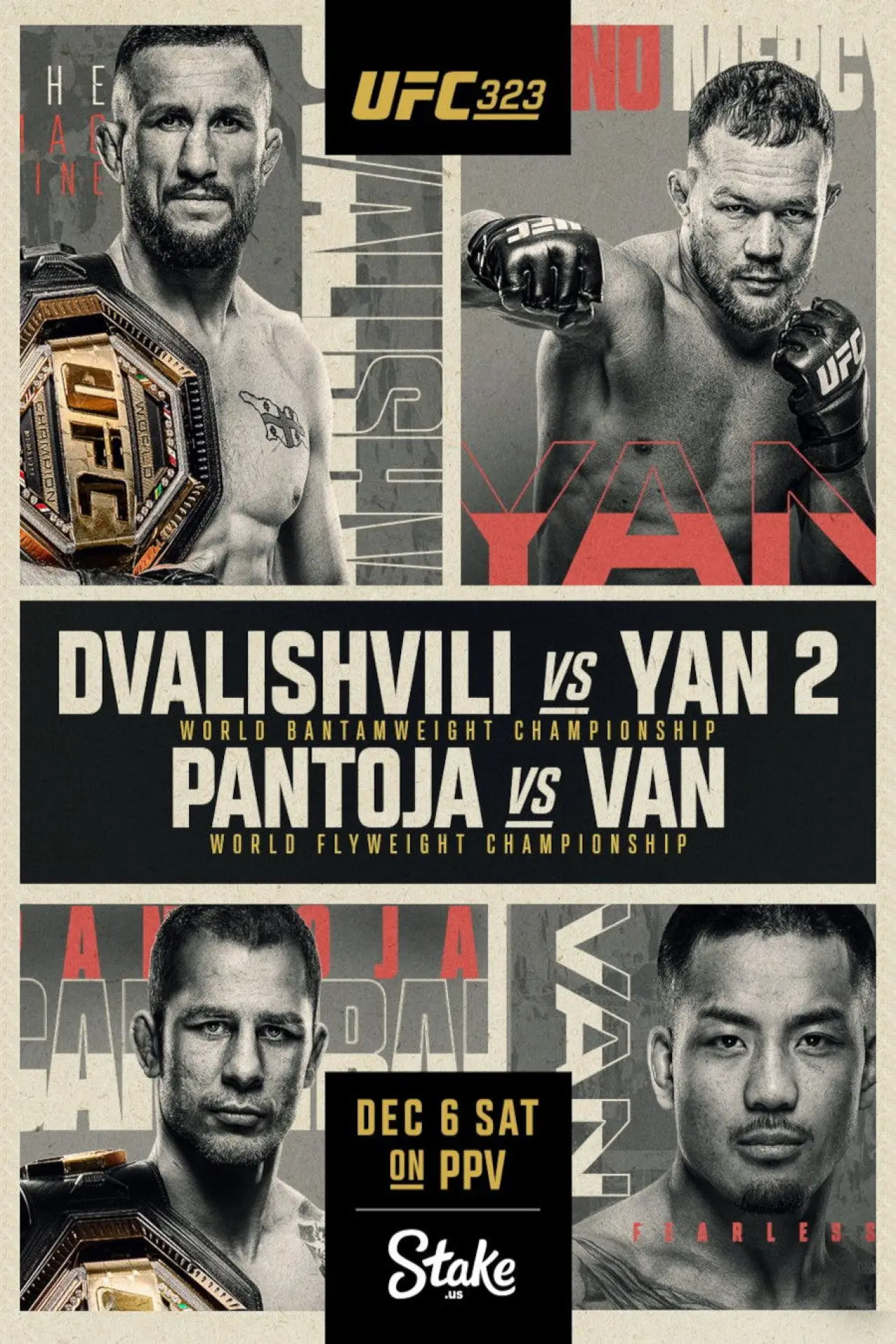 Movie poster "UFC 323: Dvalishvili vs. Yan 2"