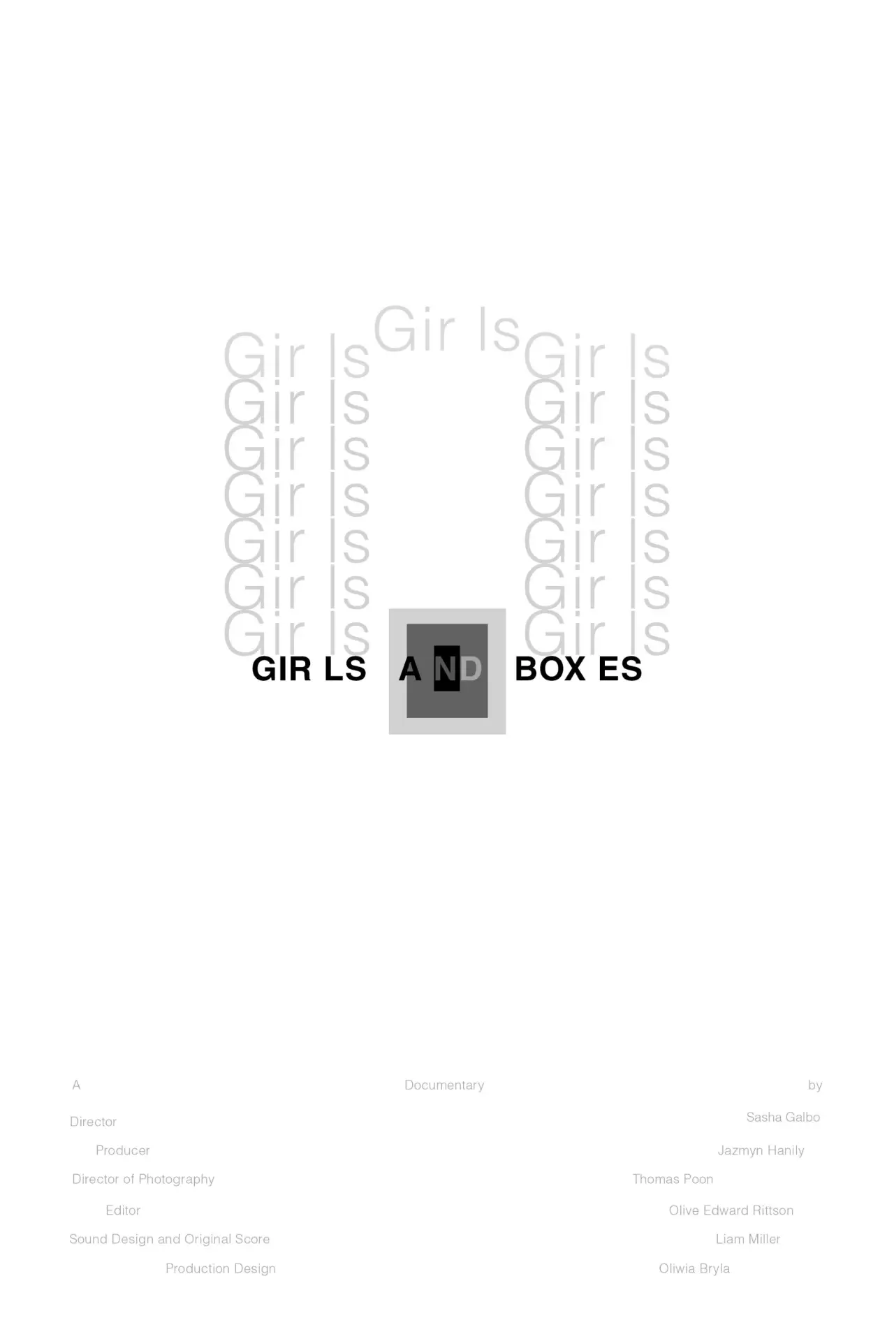 Movie poster "Girls and Boxes"