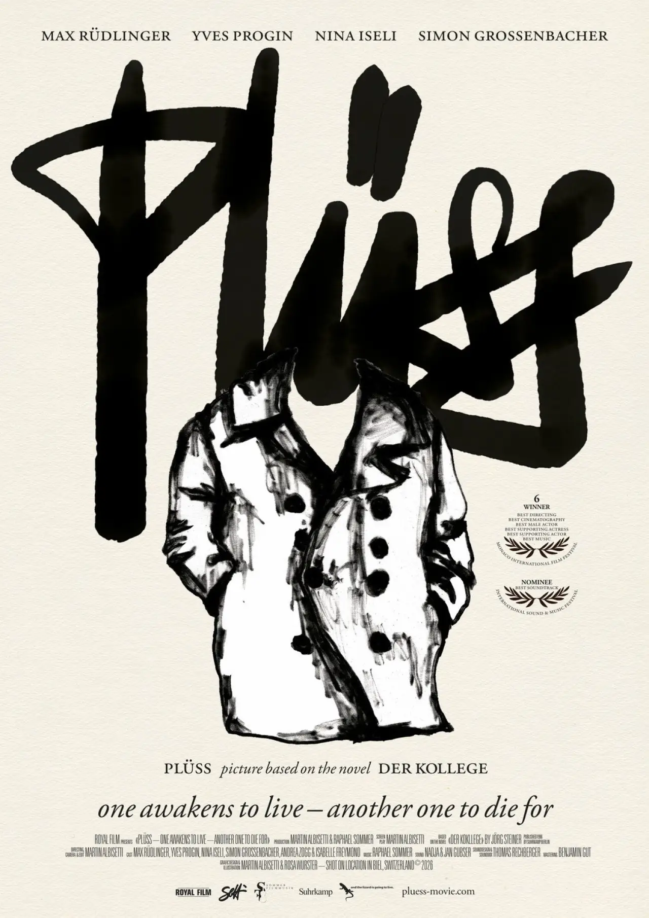 Movie poster "Plüss – one awakens to live, another to die for"