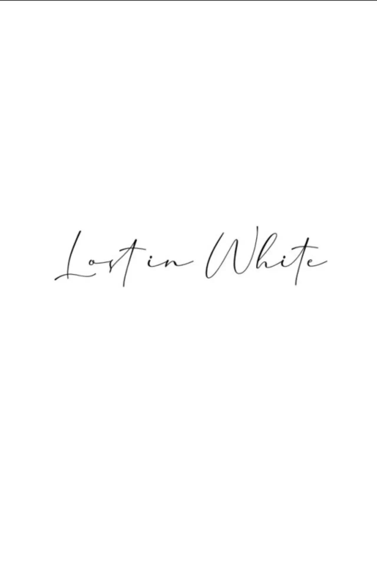 Movie poster "Lost in White"