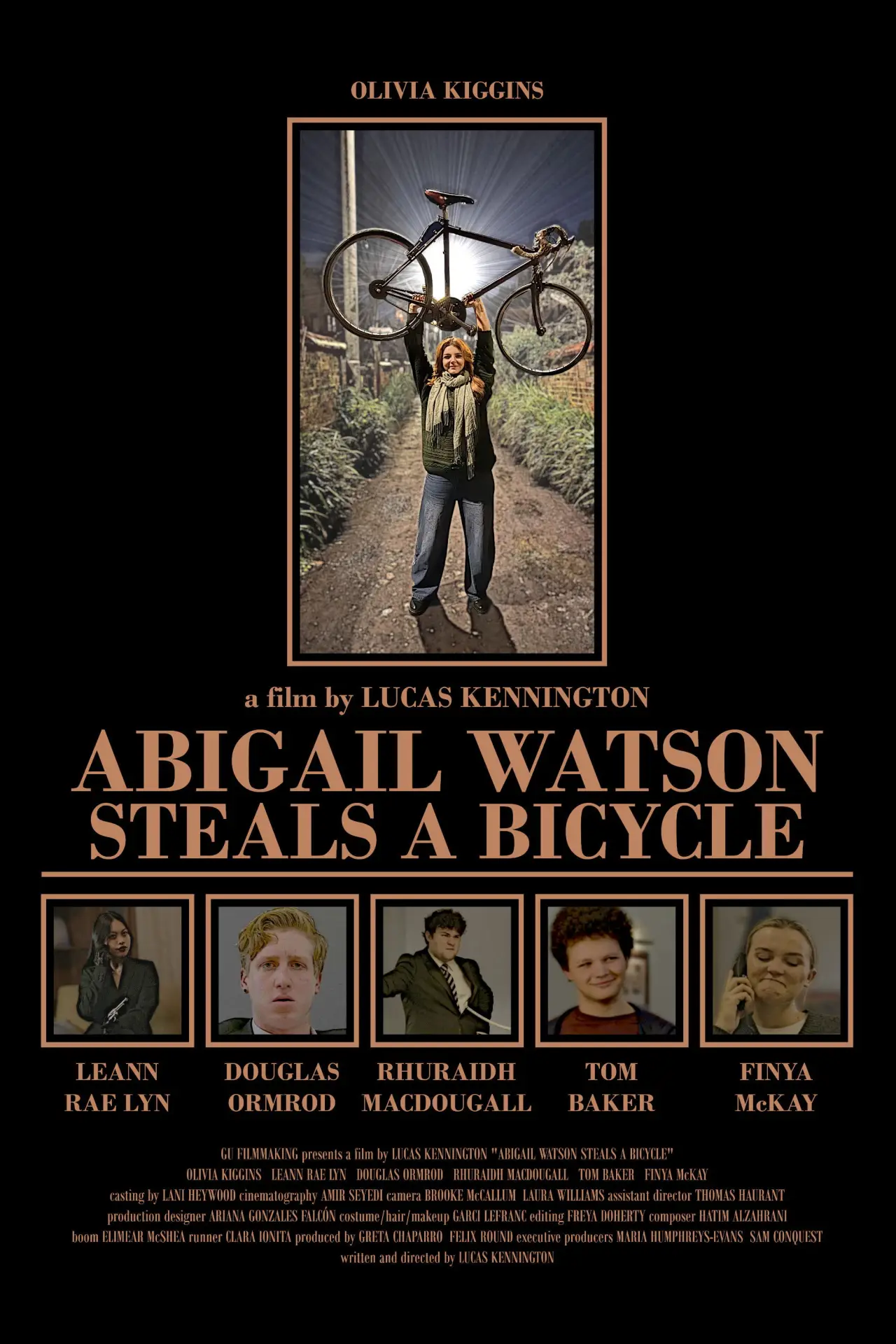 Movie poster "Abigail Watson Steals a Bicycle"