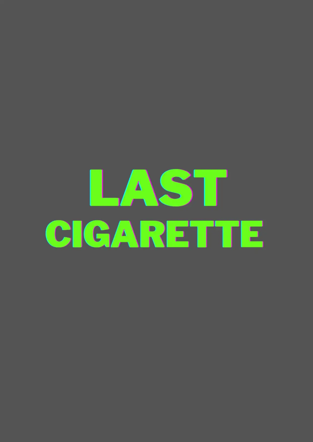 Movie poster "Last Cigarette"
