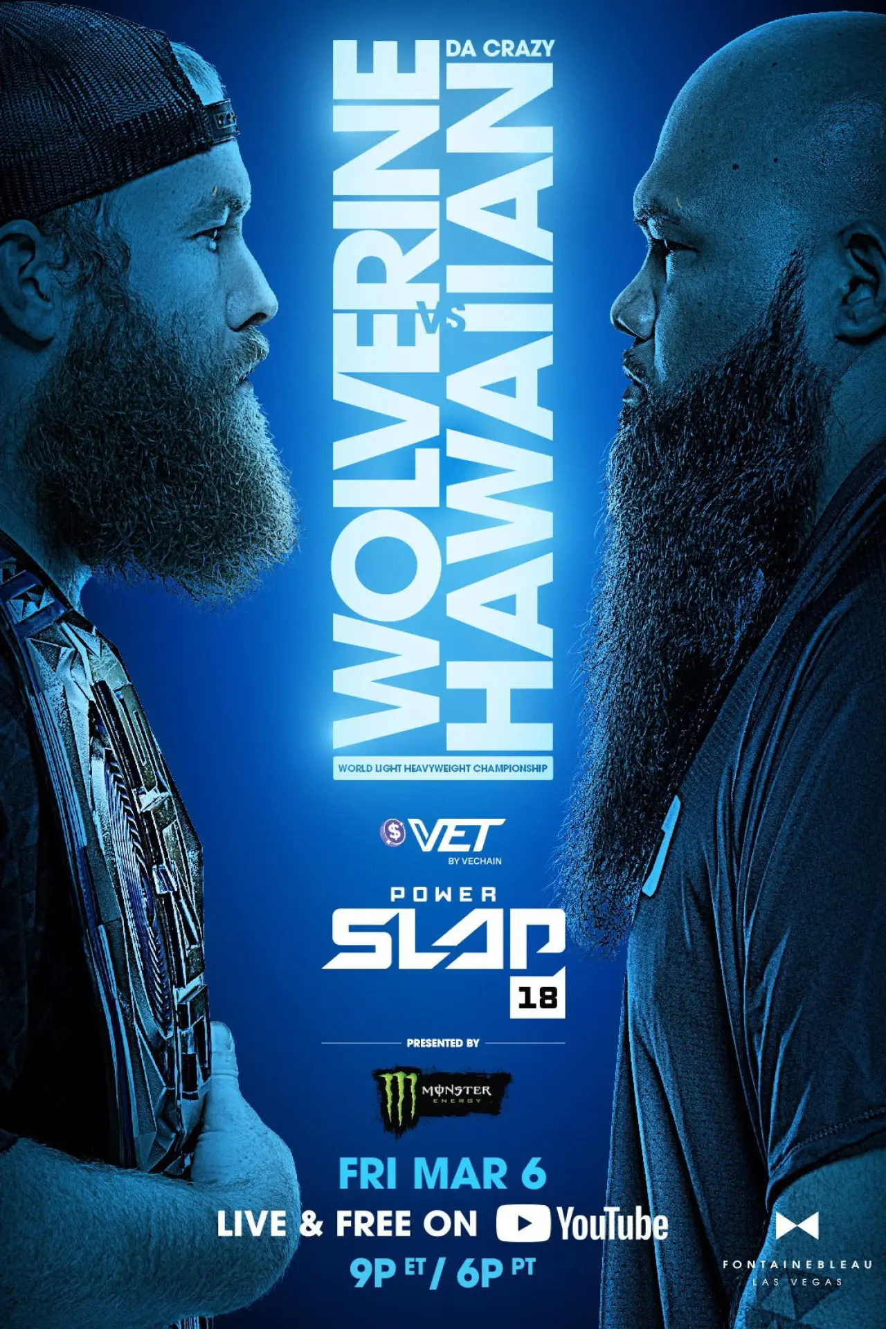 Movie poster "Power Slap 18: Wolverine vs. Da Crazy Hawaiian"