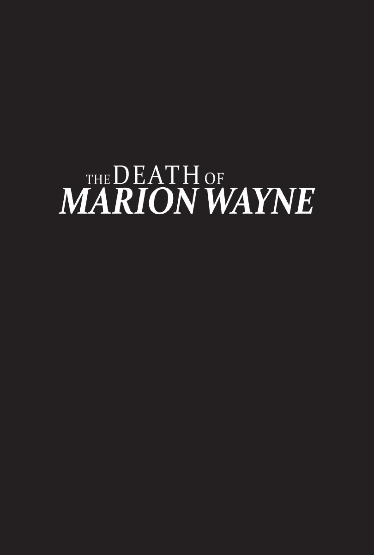 Movie poster "The Death of Marion Wayne"