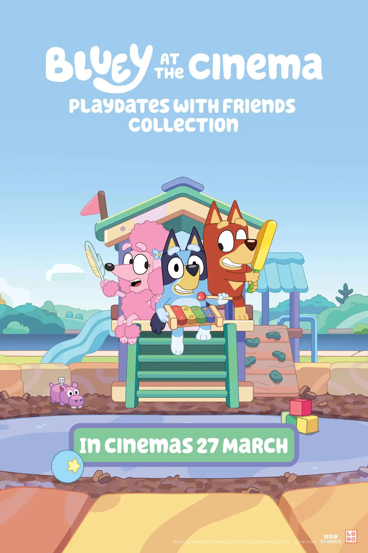 Movie poster "Bluey at the Cinema: Playdates with Friends"