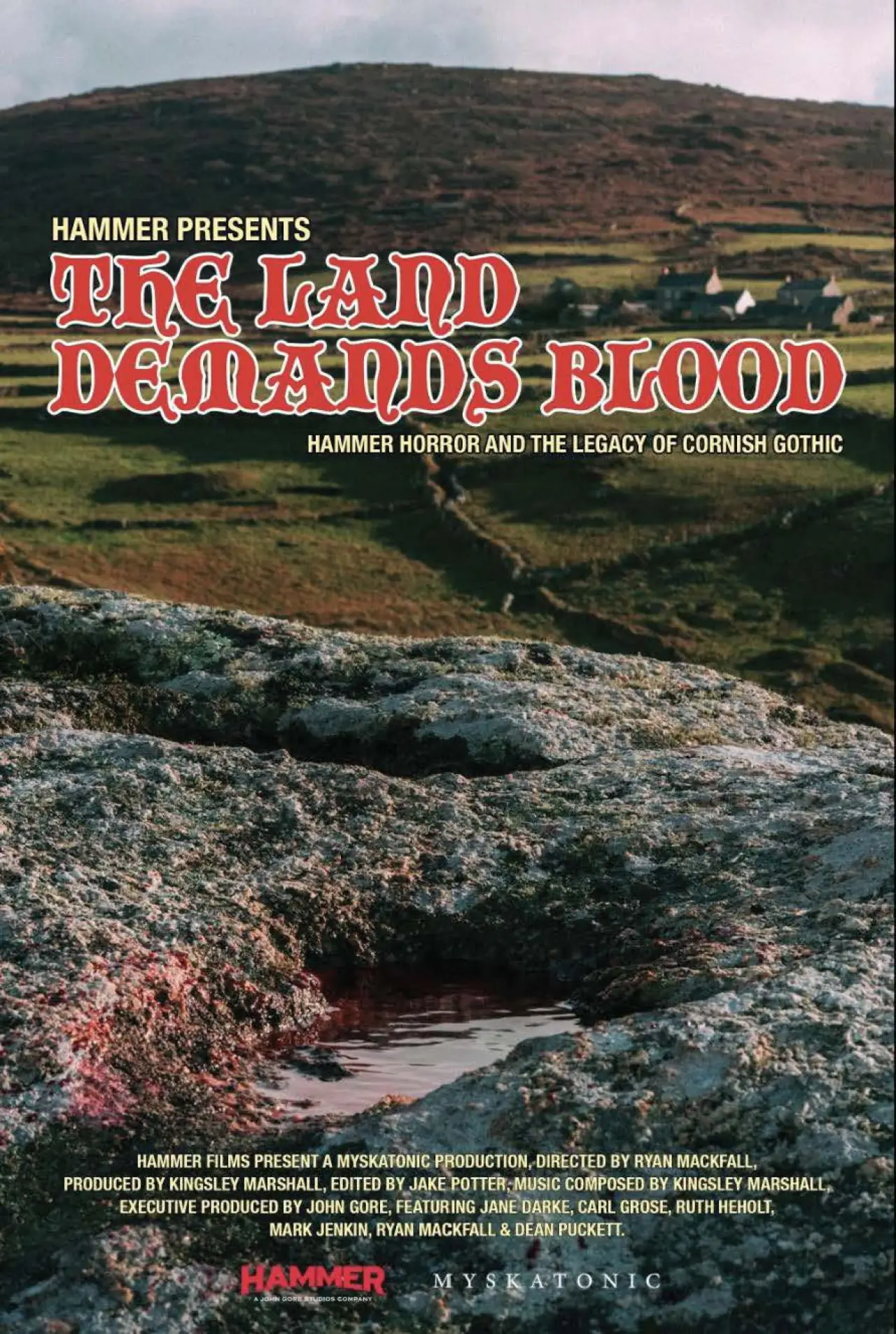Movie poster "The Land Demands Blood: Hammer Horror and the Legacy of Cornish Gothic"