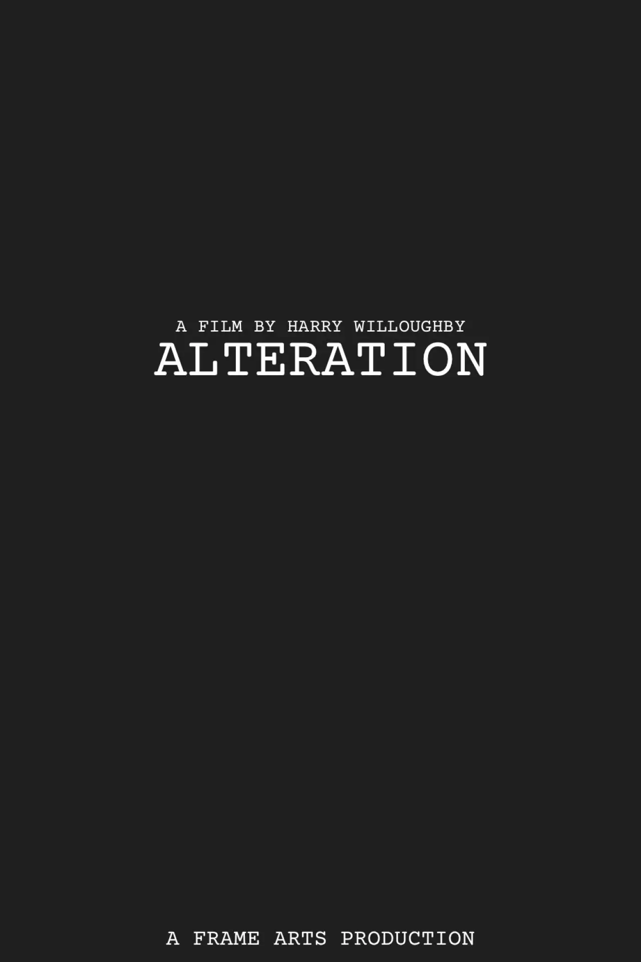 Movie poster "Alteration"
