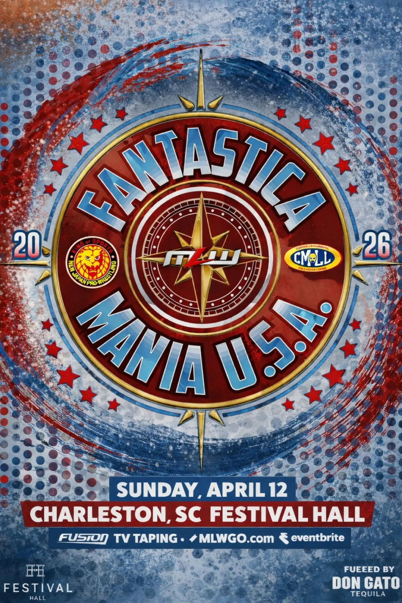 Movie poster "MLW & NJPW Present CMLL Fantastica Mania USA 2026"