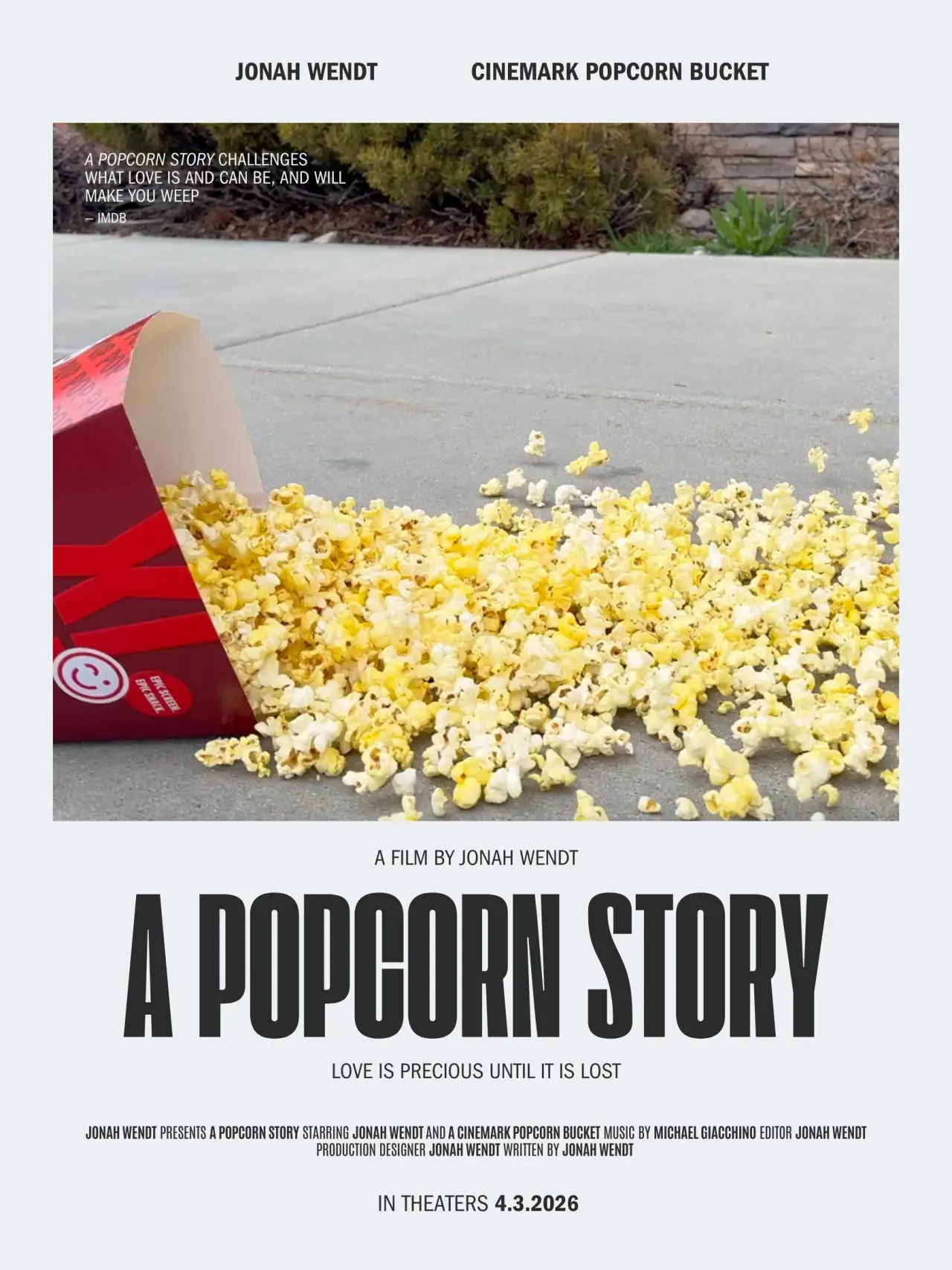 Movie poster "A Popcorn Story"