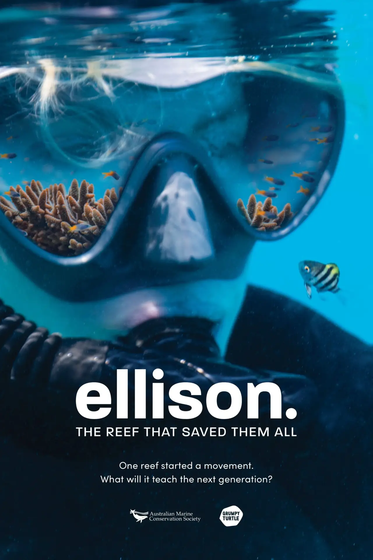 Movie poster "Ellison. The Reef That Saved Them All"