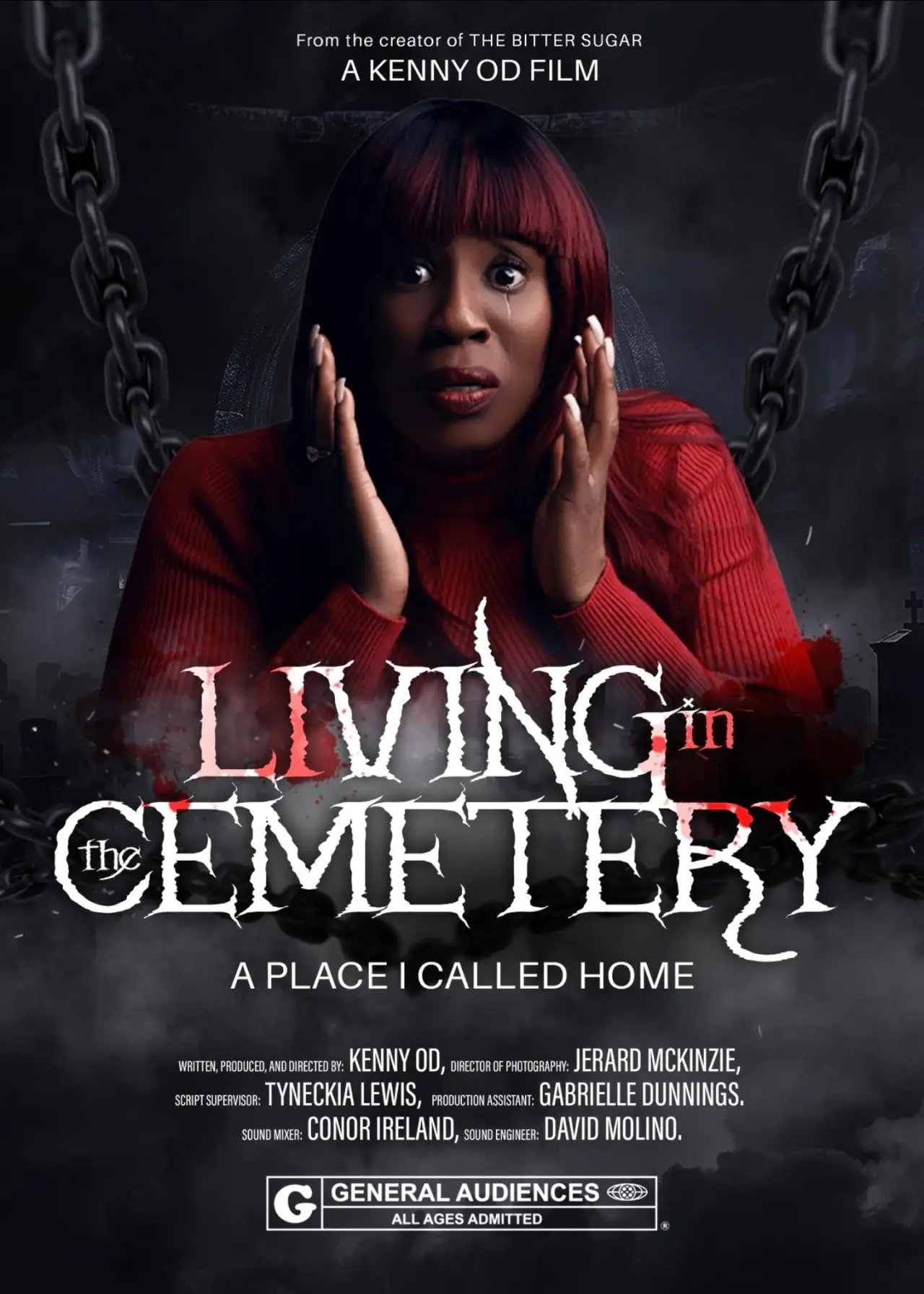 Movie poster "Living in the Cemetery"