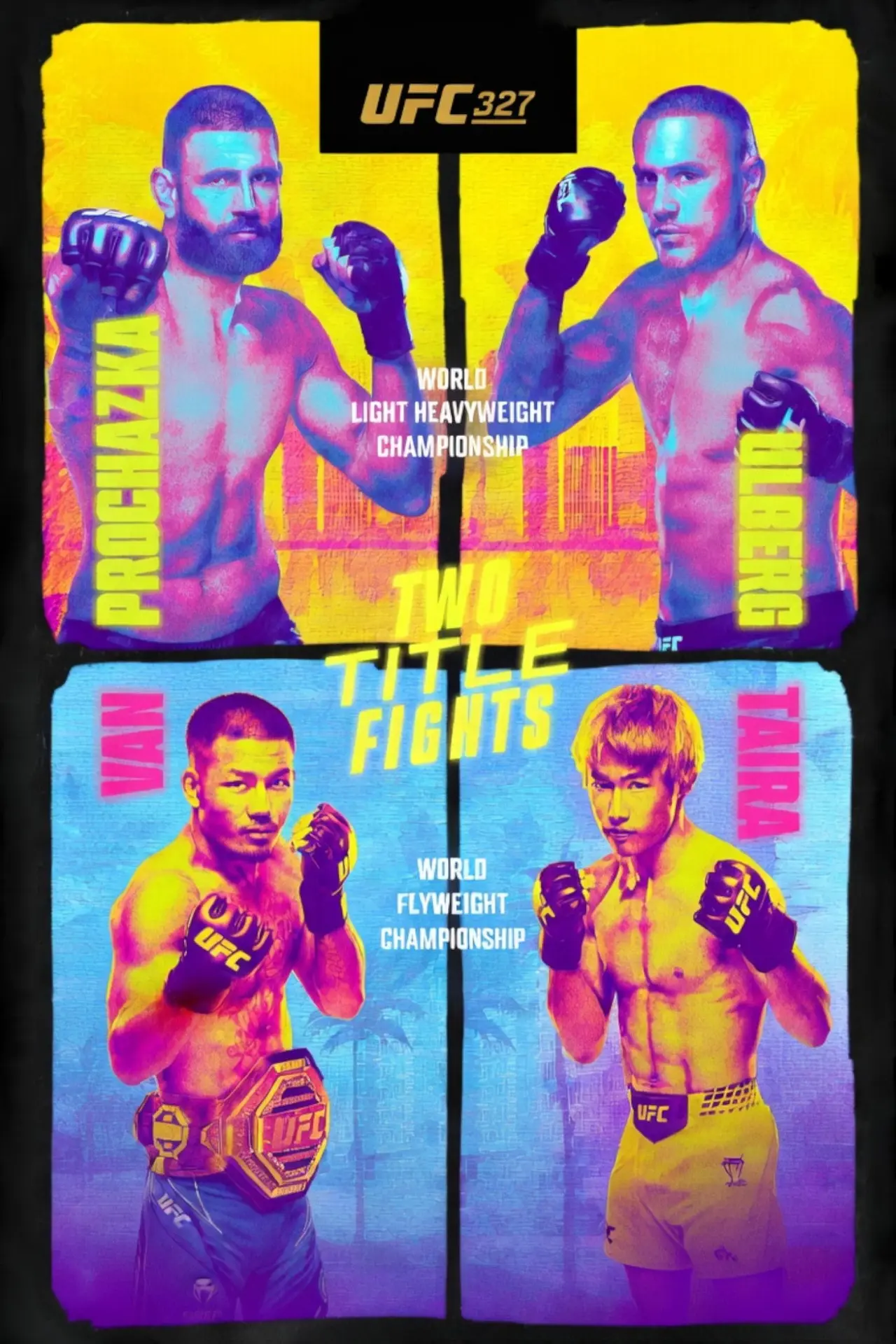 Movie poster "UFC 327: Procházka vs. Ulberg"
