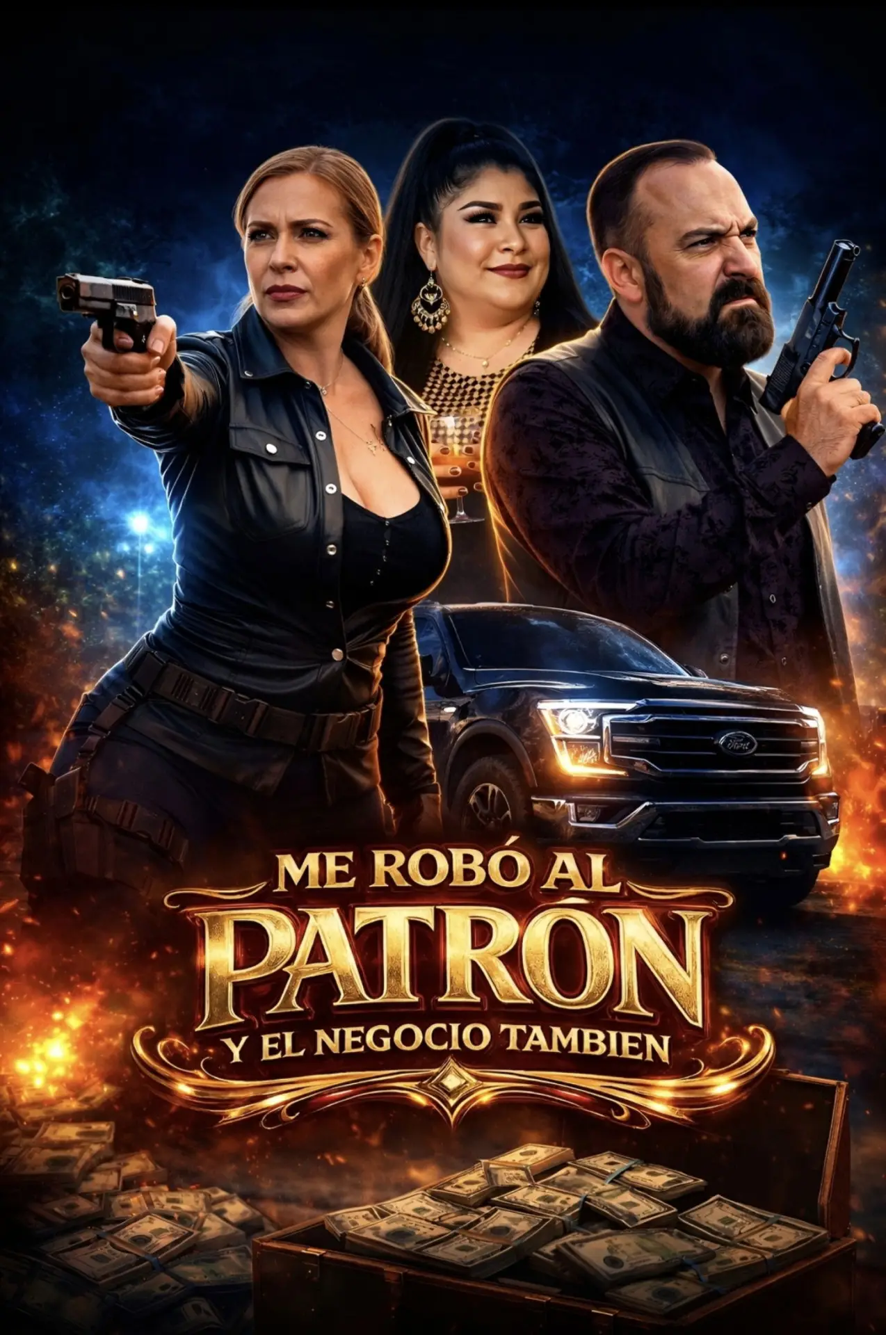 Movie poster "Me Robo Al Patron Y El Negocio Tambien"
