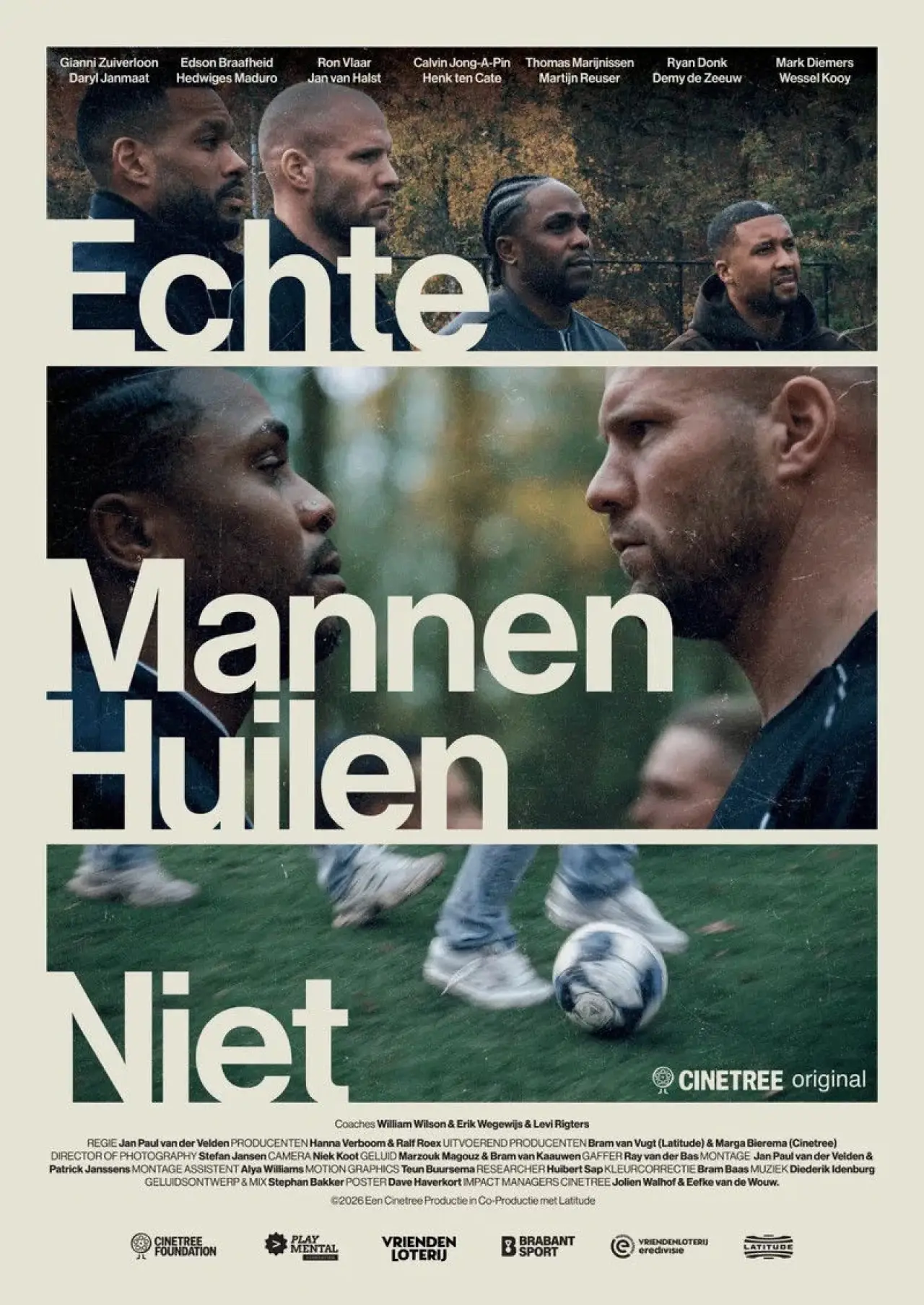 Movie poster "Echte Mannen Huilen Niet"