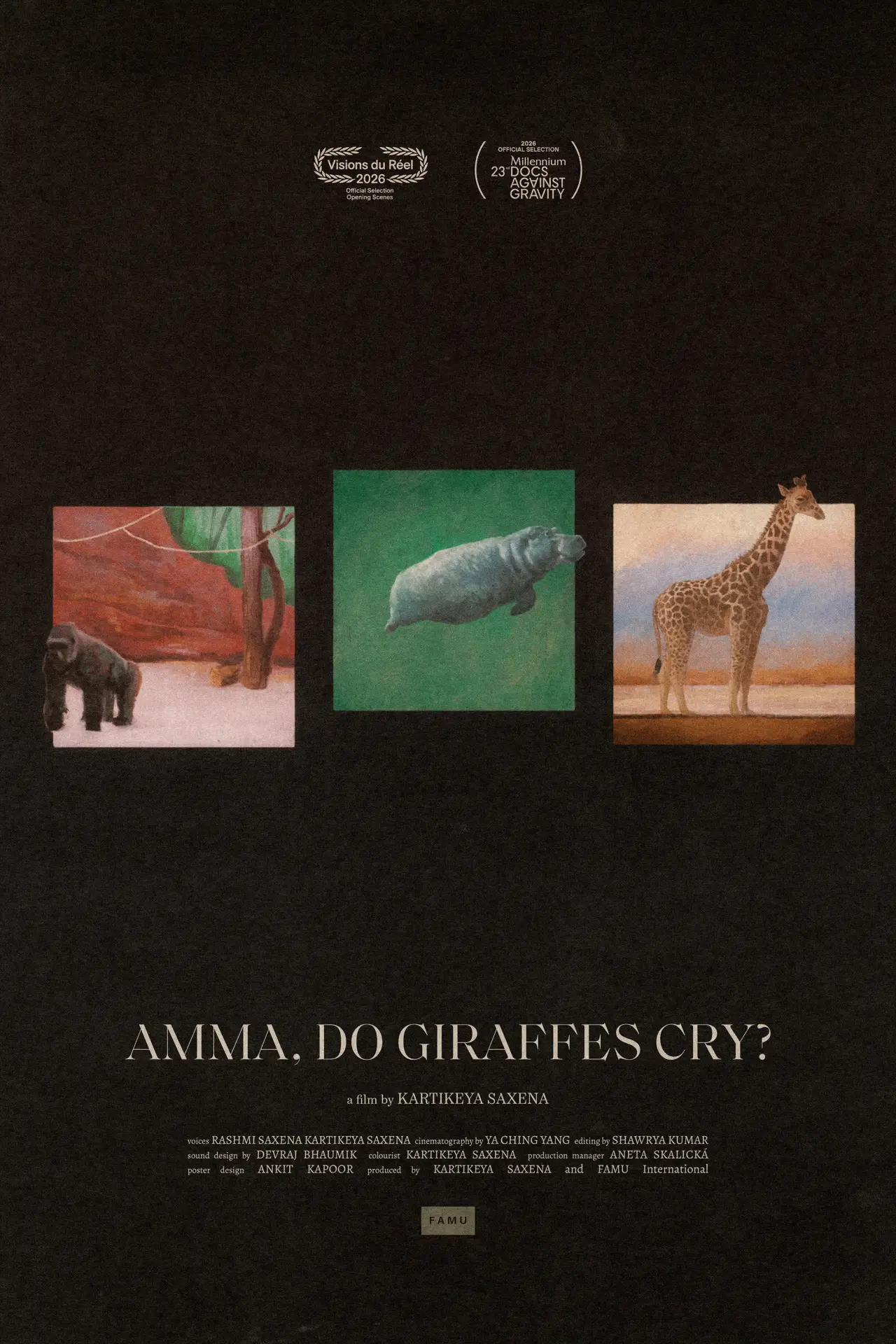 Movie poster "Amma, Do Giraffes Cry?"
