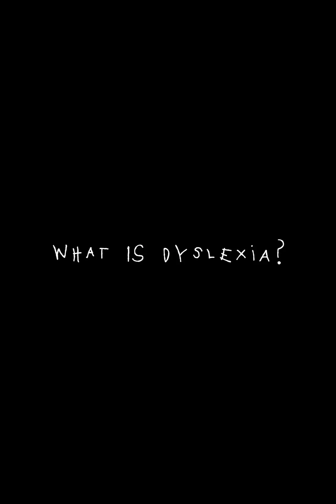 Movie poster "What is dyslexia?"