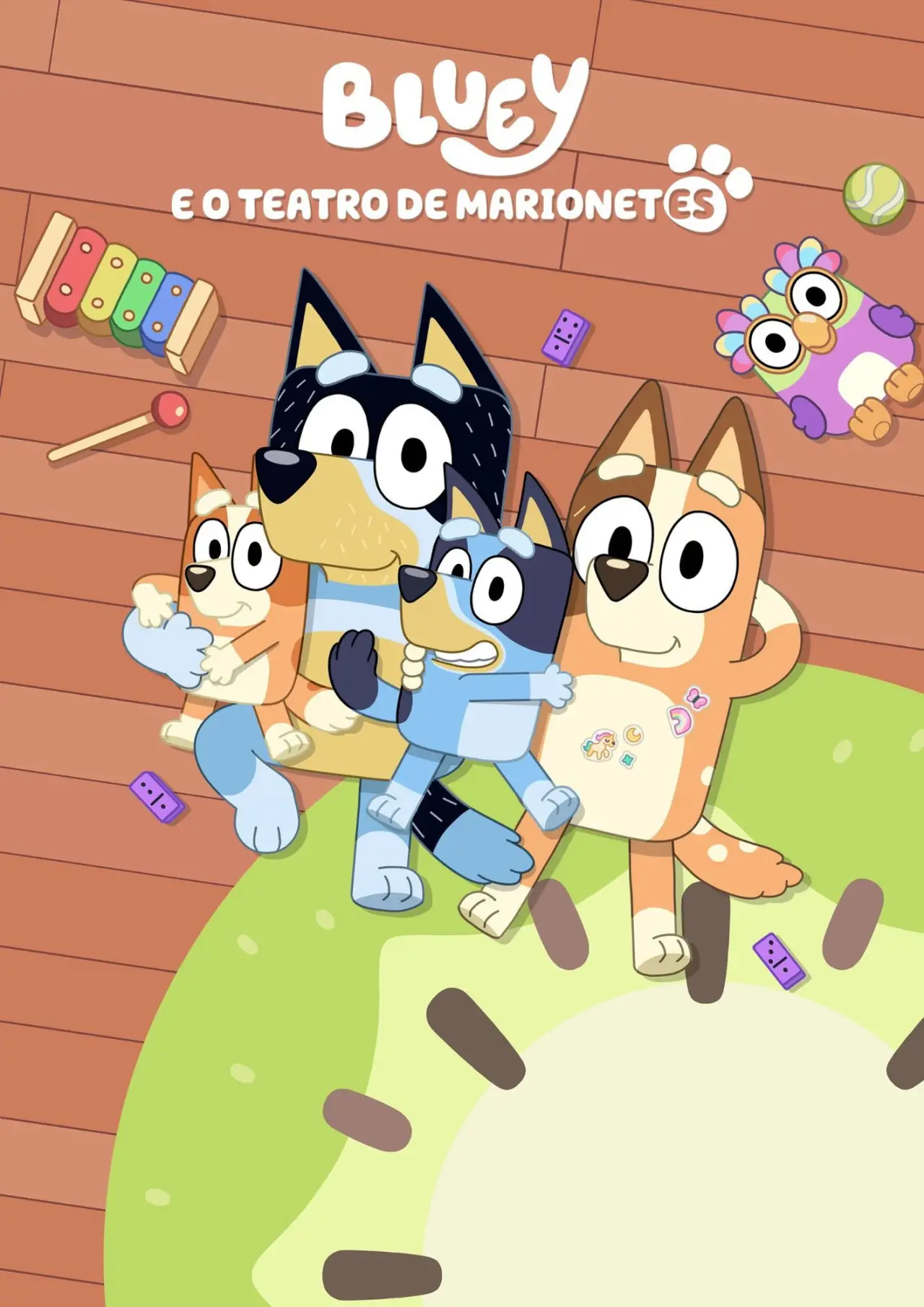 Movie poster "Bluey e o Teatro de Marionetes"