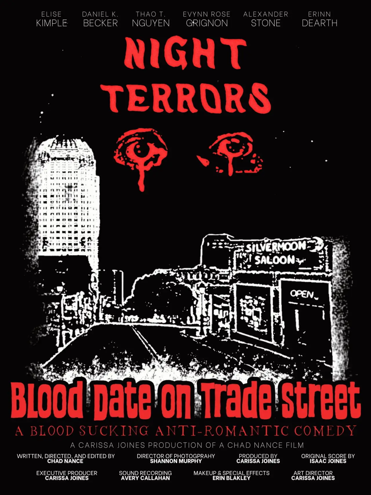 Movie poster "Night Terrors: Blood Date on Trade Street"
