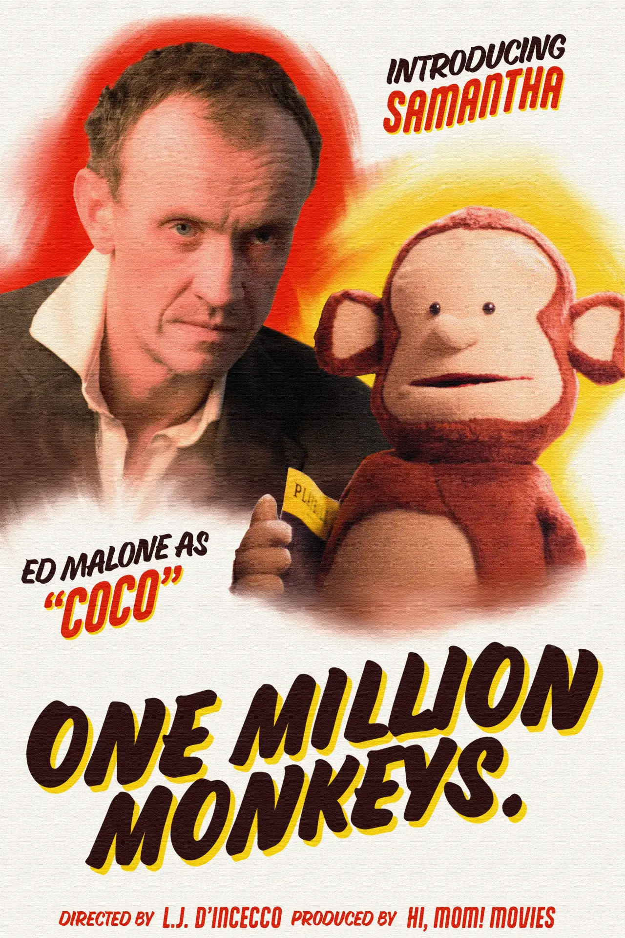 Movie poster "ONE MILLION MONKEYS."