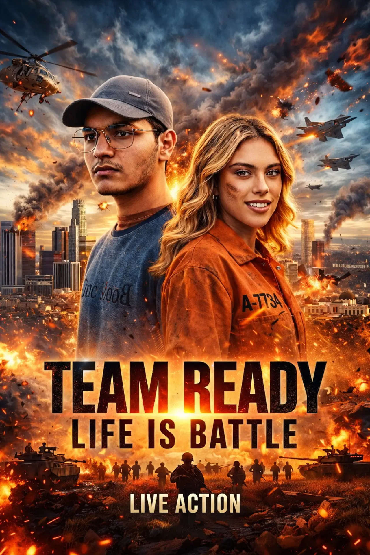 Movie poster "TEAM READY : LIFE IS BATTLE"