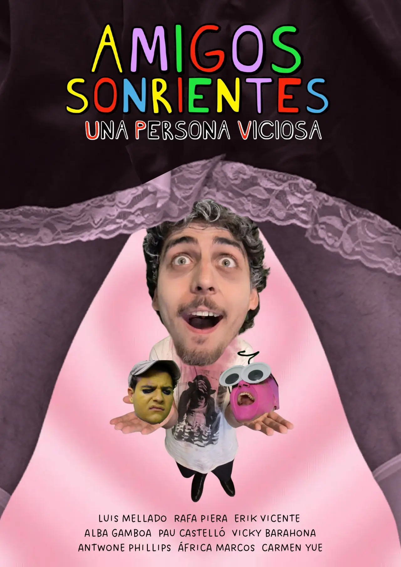Movie poster "Amigos Sonrientes Una Persona Viciosa"