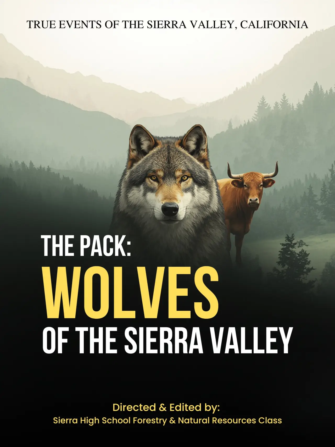 Movie poster "The Pack: Wolves of the Sierra Valley"
