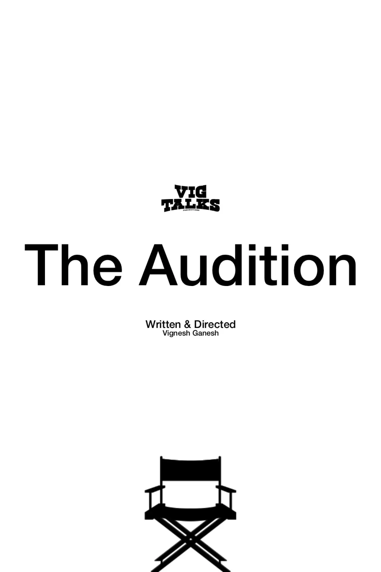 Movie poster "The Audition"