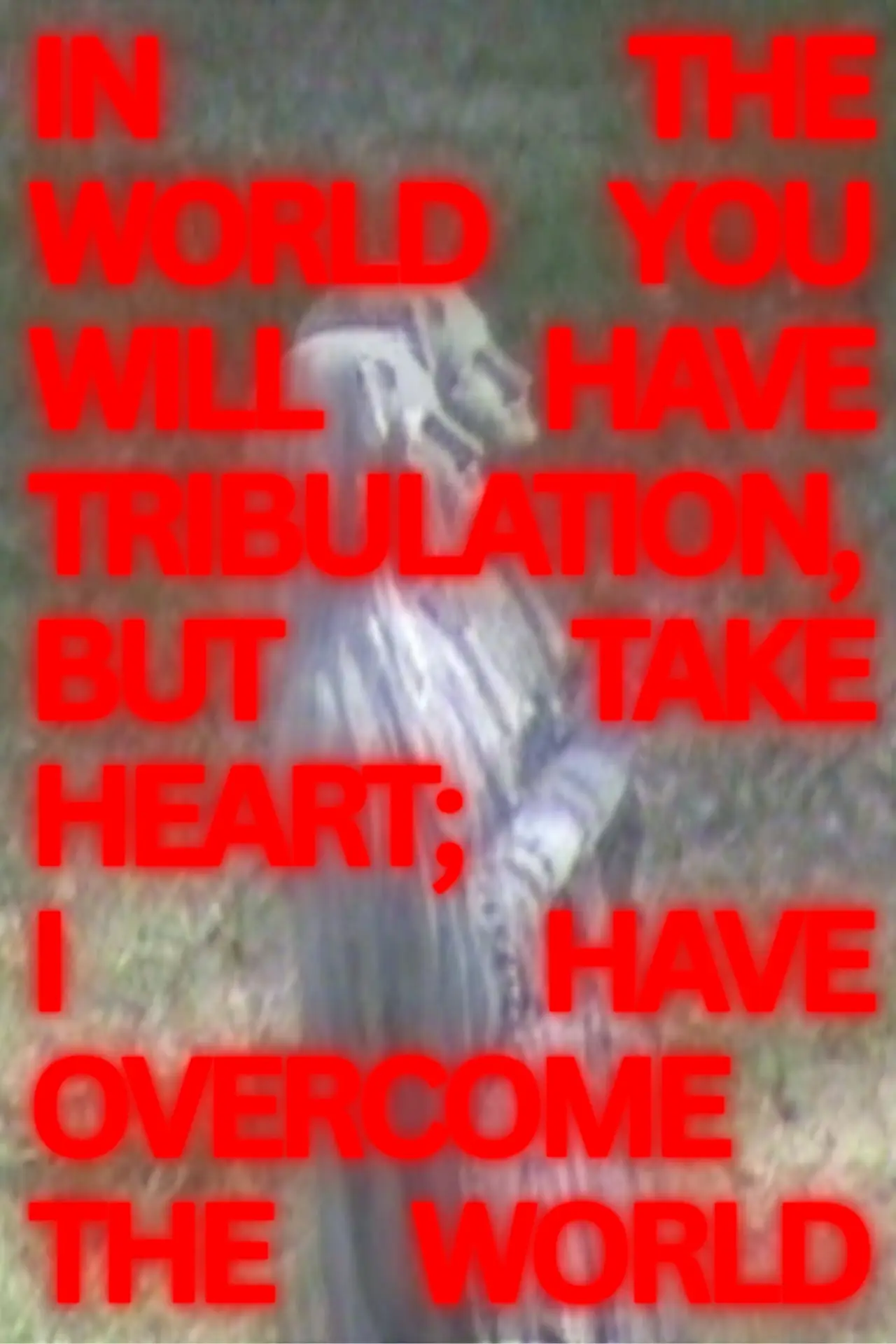 Movie poster "In The World You Will Have Tribulation, But Take Heart; I Have Overcome The World (Short)"