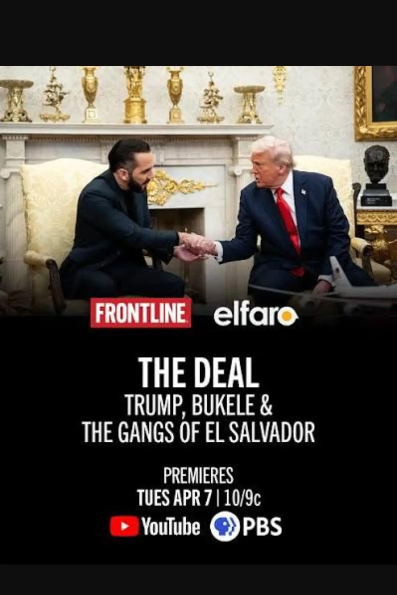 Movie poster "The Deal: Trump Bukele & The Gangs of El Salvador"
