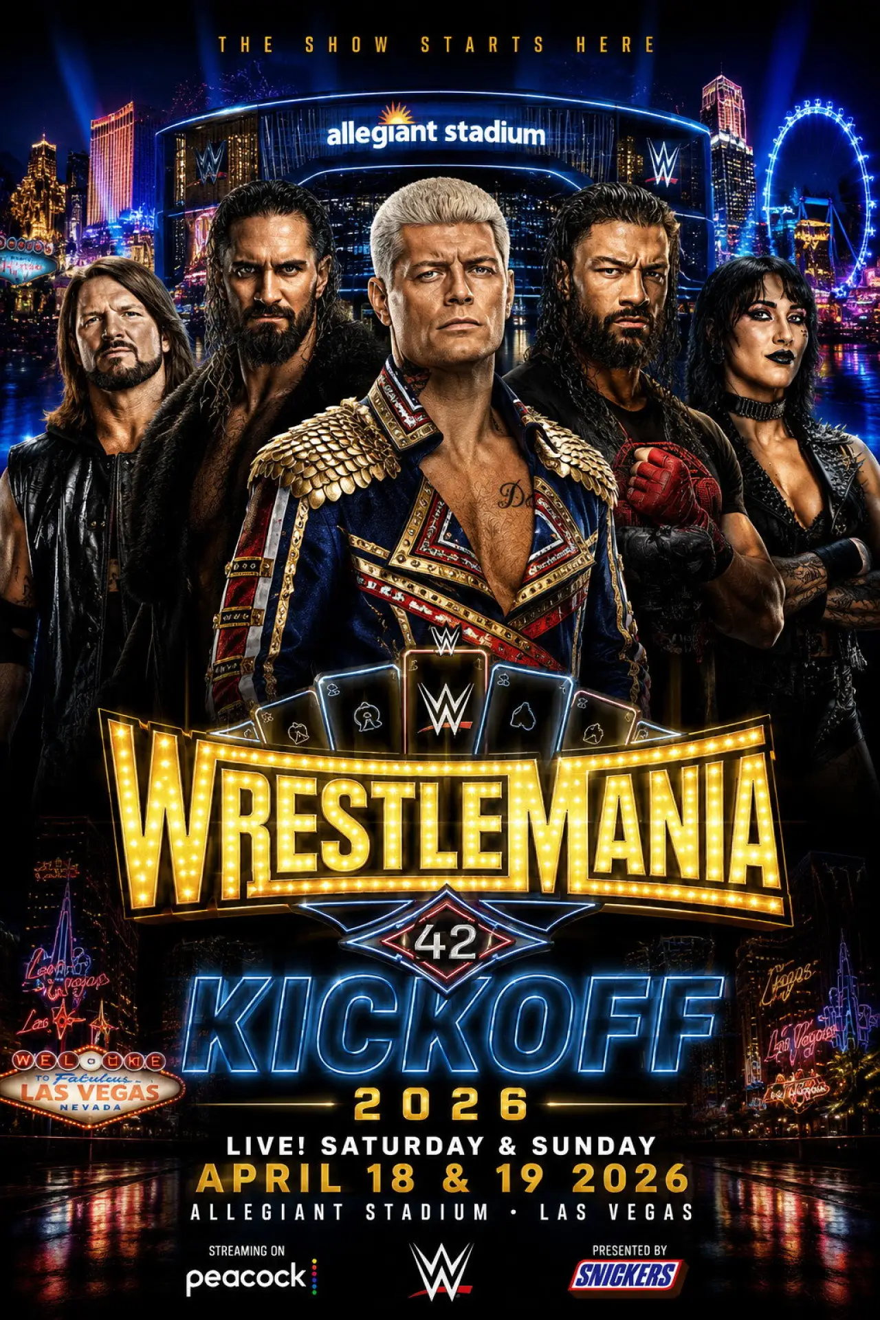 Movie poster "WrestleMania 42 Kickoff"
