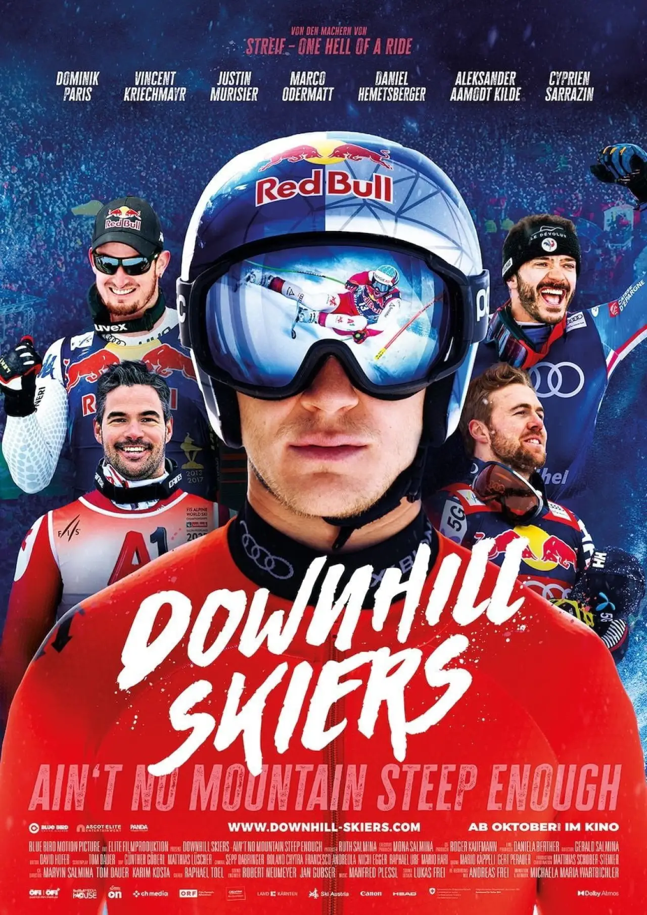 Movie poster "Downhill Skiers – Ain’t No Mountain Steep Enough"