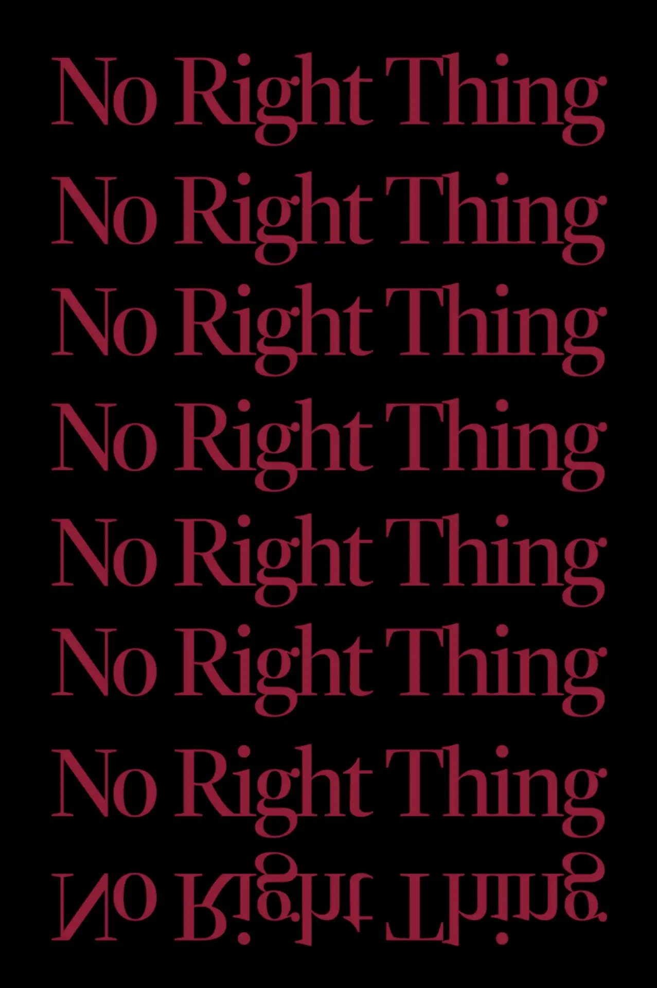 Movie poster "No Right Thing"