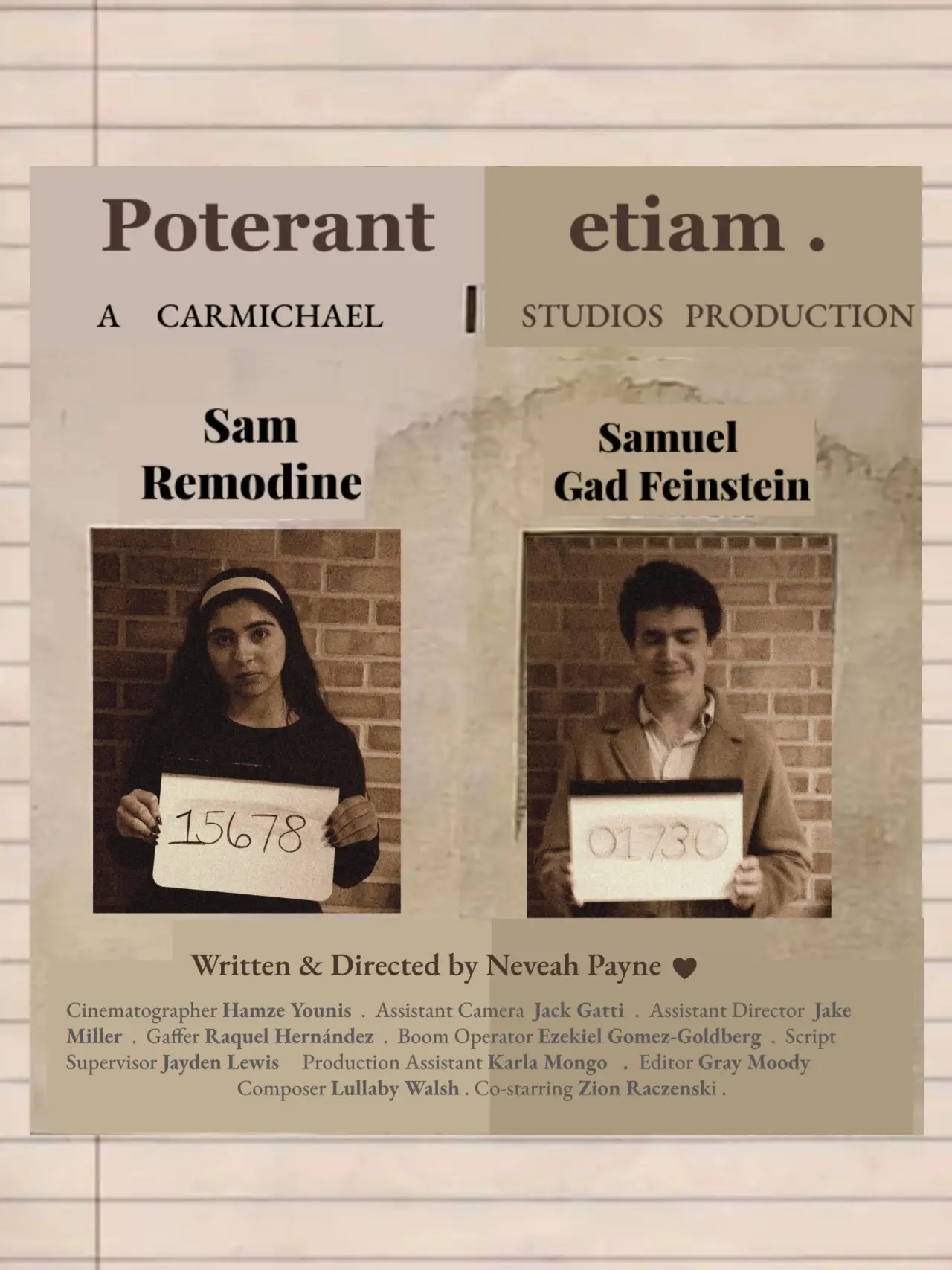 Movie poster "Poterant etiam."