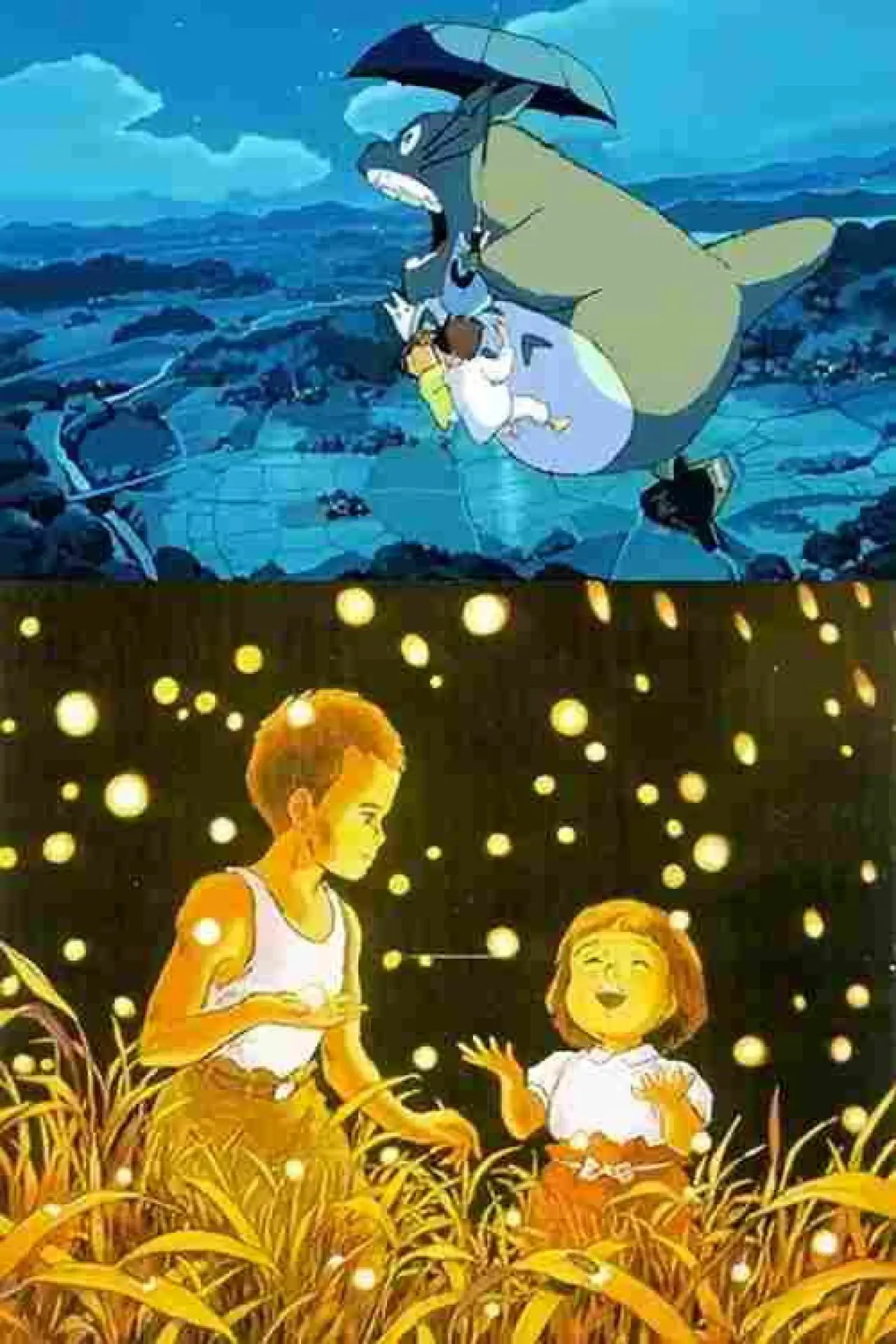 Movie poster "The Story Behind the Creation of My Neighbor Totoro and Grave of the Fireflies"
