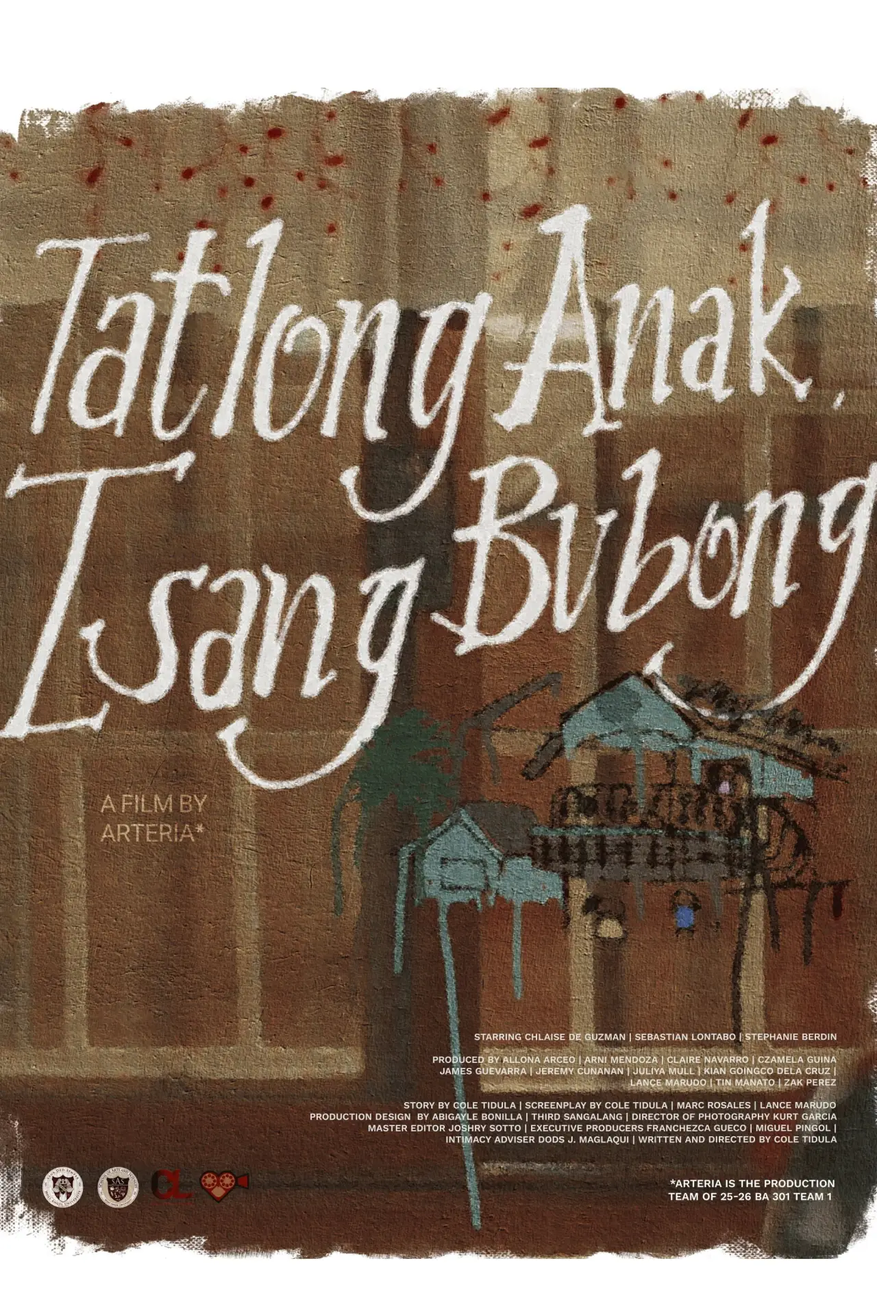 Movie poster "Tatlong Anak, Isang Bubong"