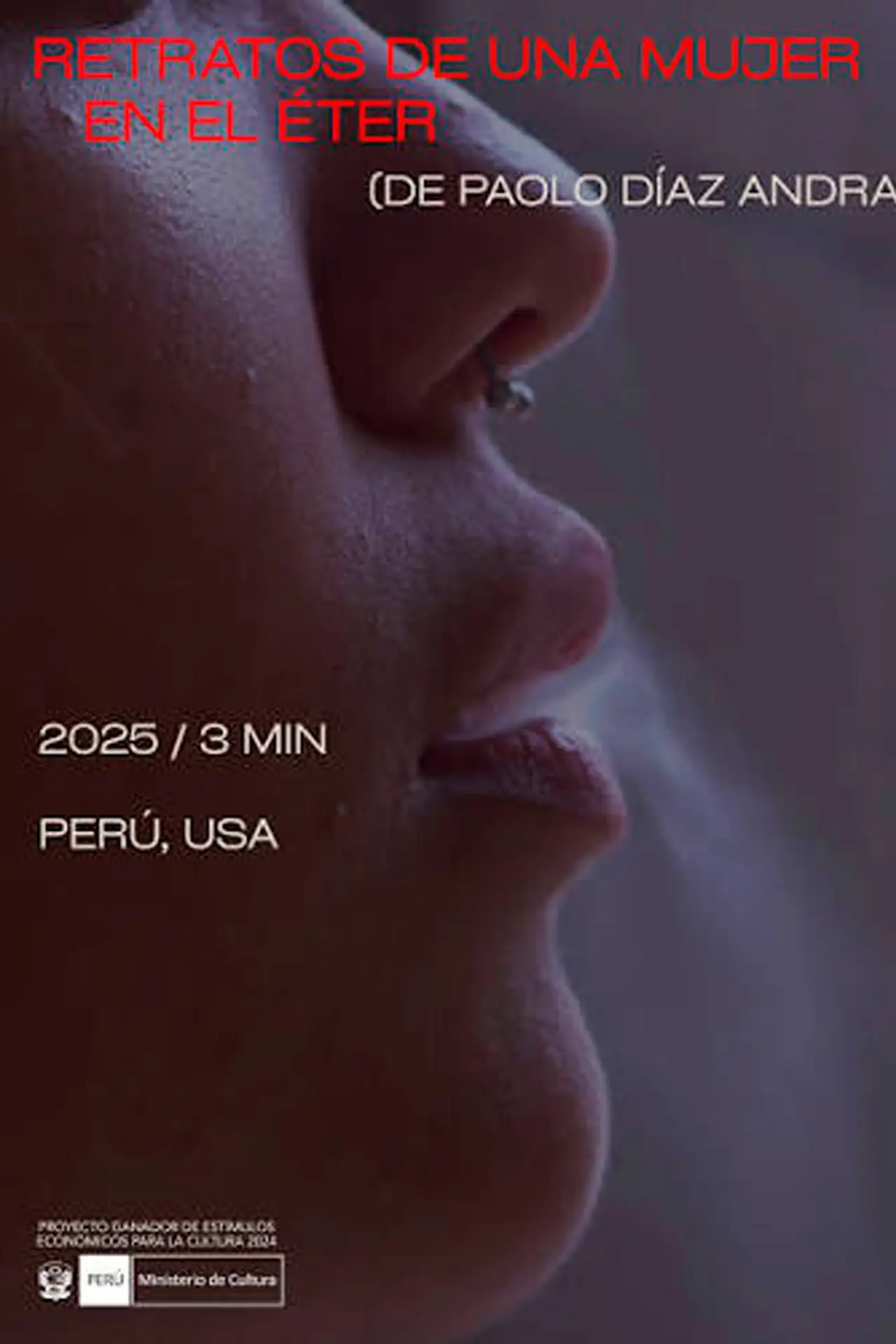Movie poster "Retratos de una mujer en el éter"