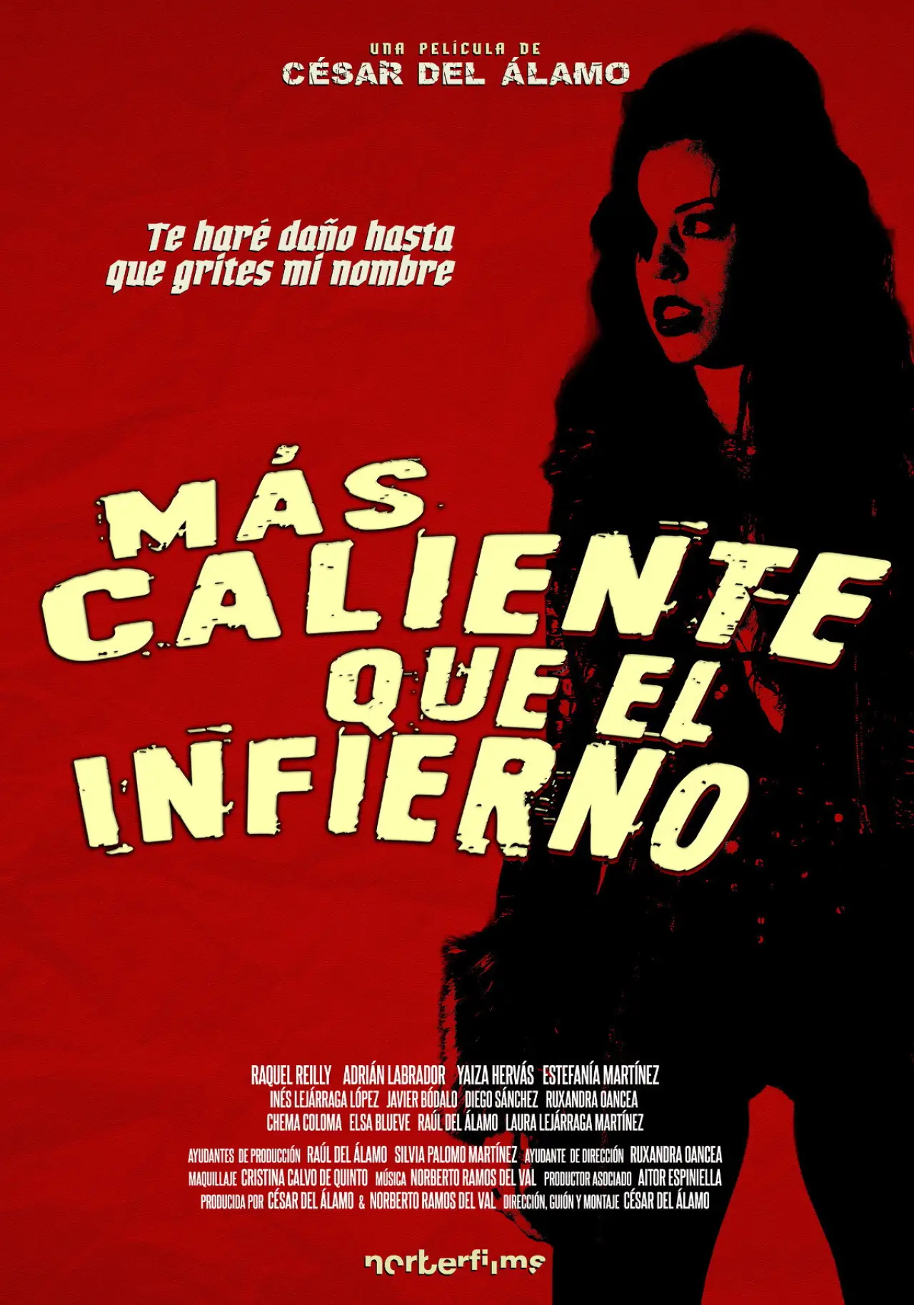 Movie poster "Más caliente que el infierno"