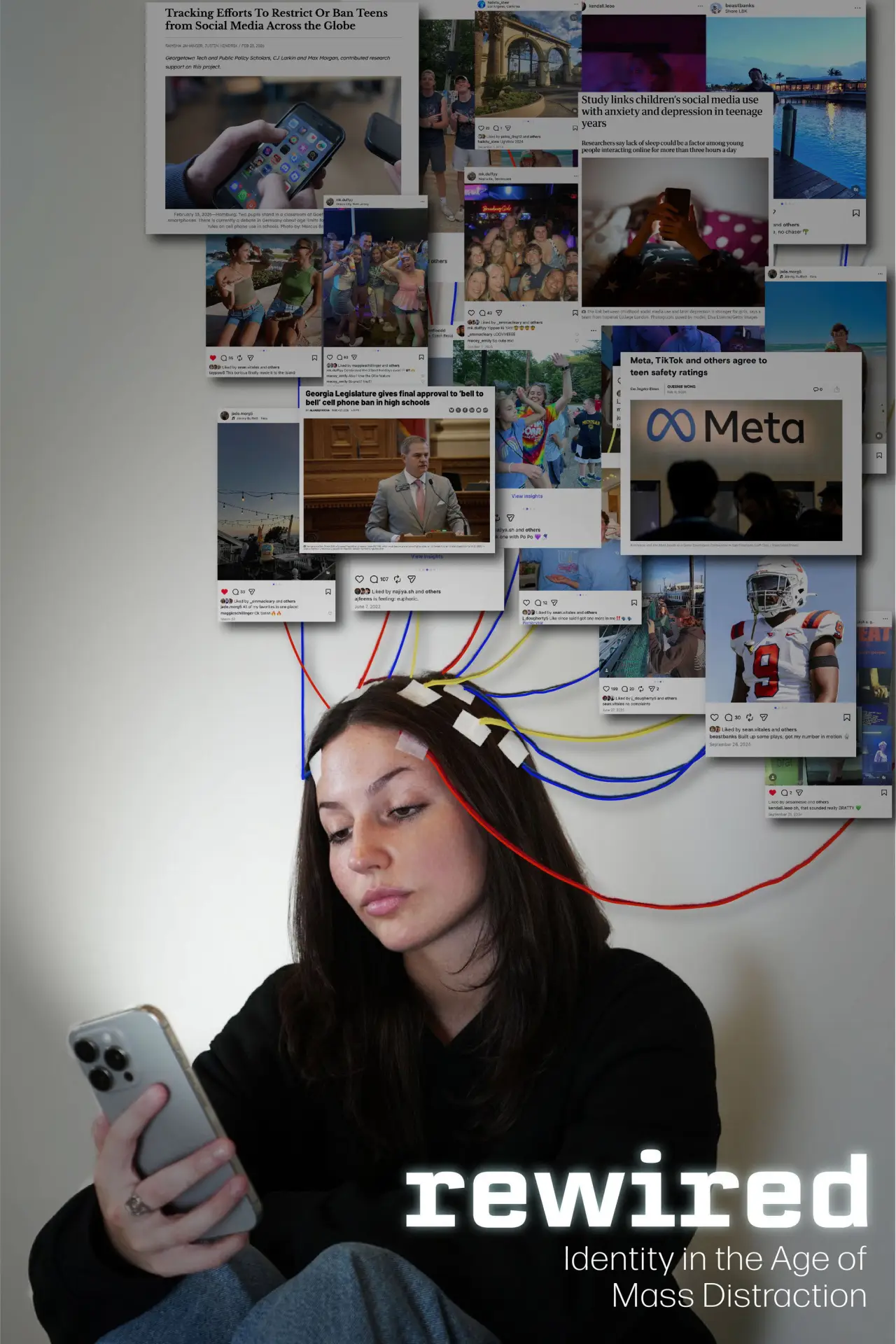 Movie poster "Rewired: Identity in the Age of Mass Distraction"