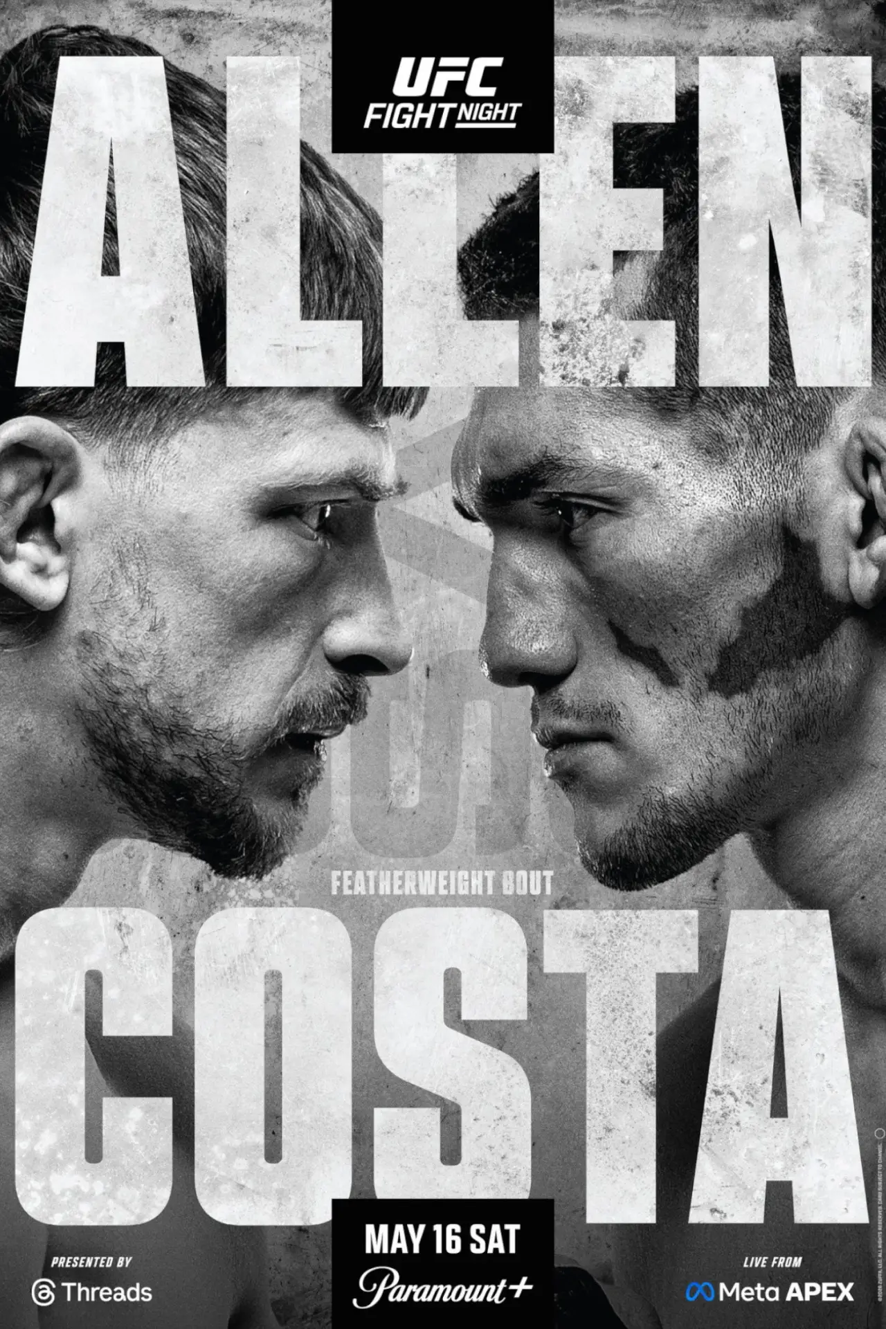 Movie poster "UFC Fight Night 276: Allen vs. Costa"