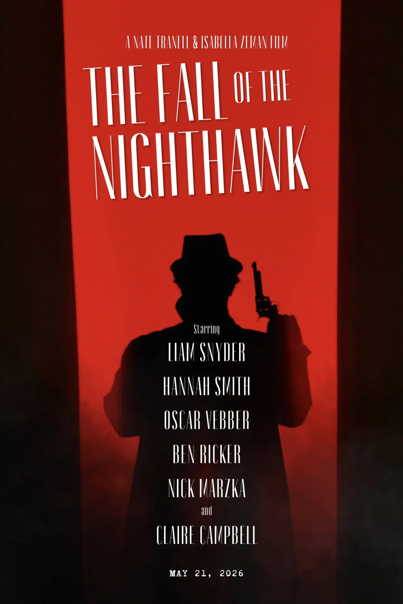 Movie poster "The Fall of the Nighthawk"