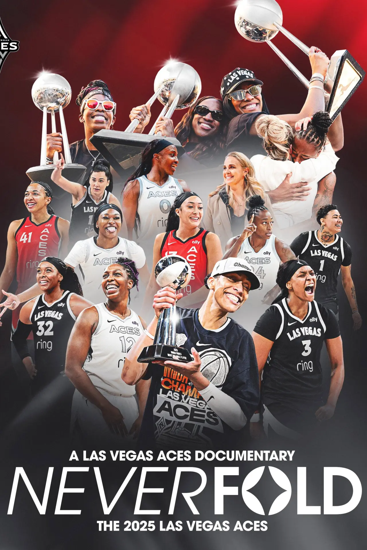 Movie poster "Never Fold: The 2025 Las Vegas Aces"