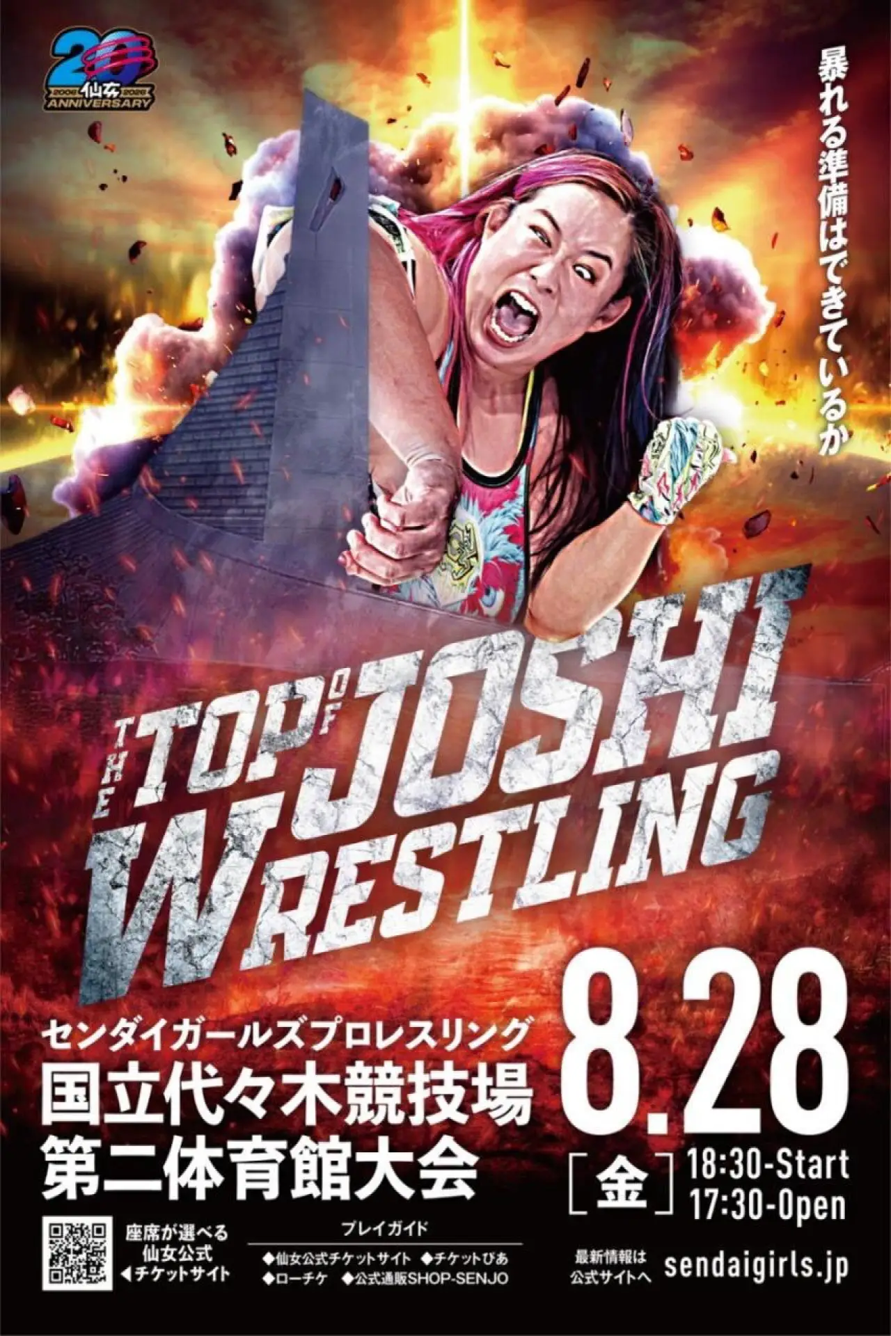 Movie poster "SENJO 20th Anniversary Tour in Yoyogi ~The Top of Joshi Wrestling~"
