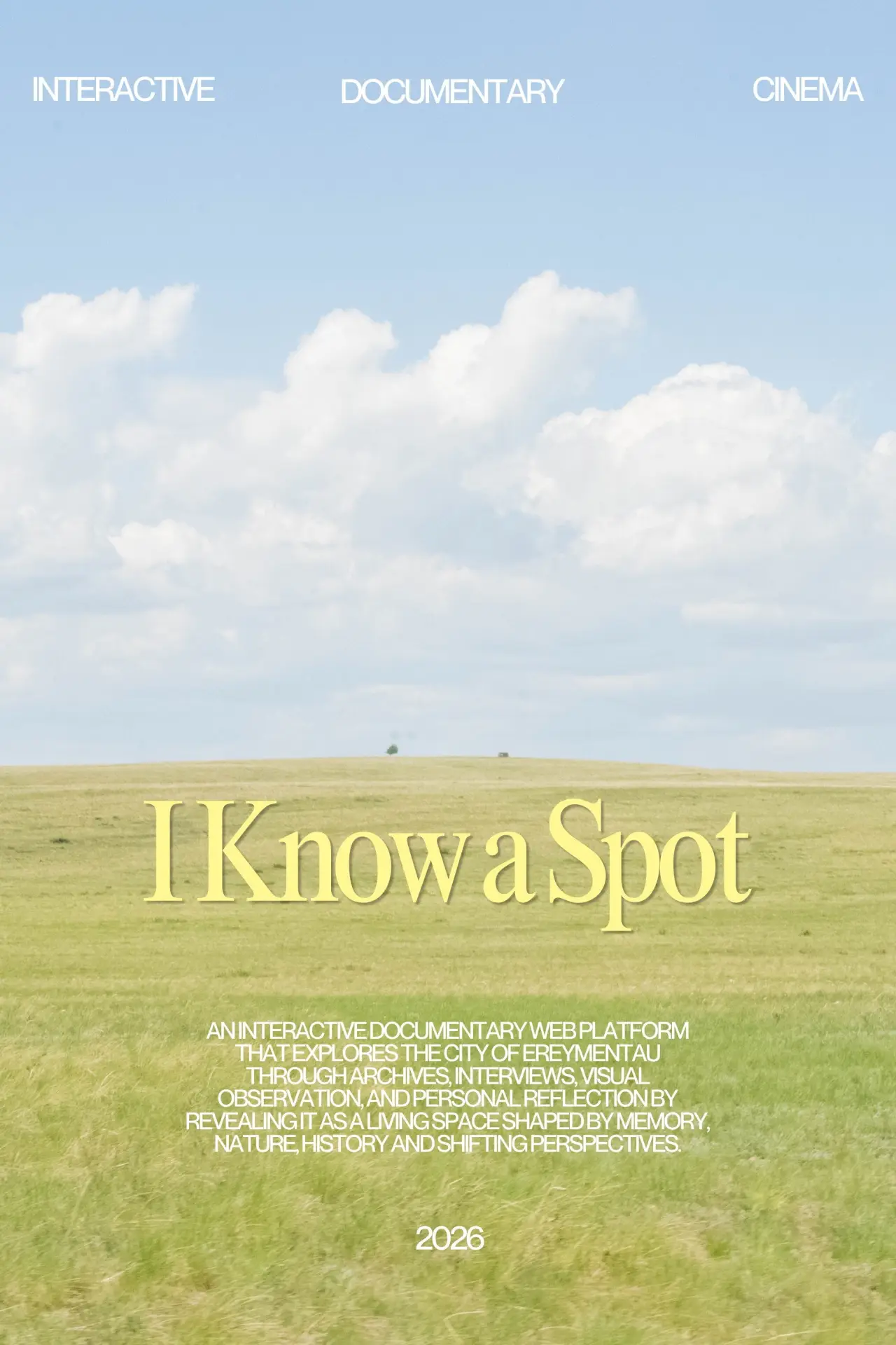 Movie poster "I Know a Spot"