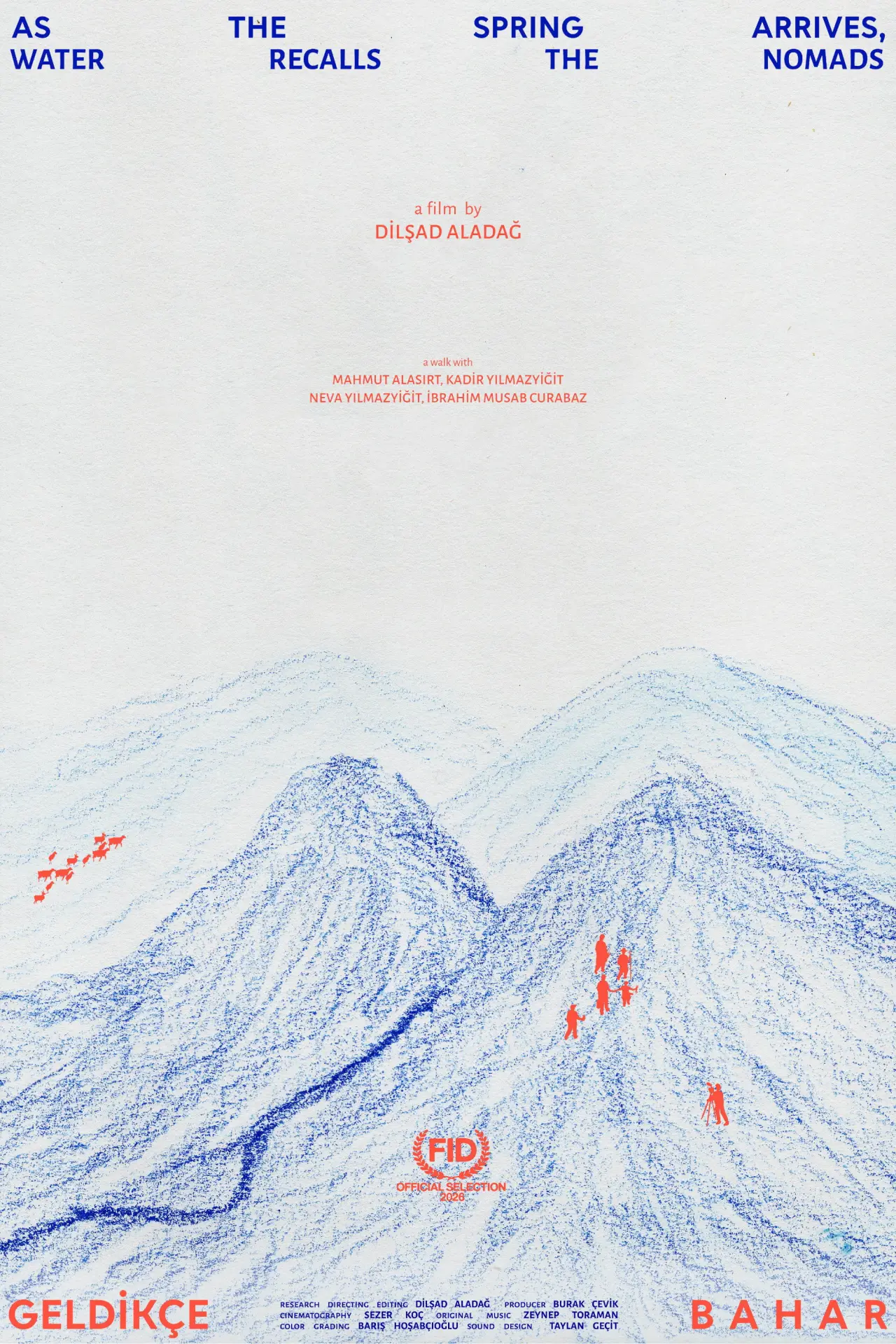 Movie poster "As the Spring Arrives, Water Recalls the Nomads"