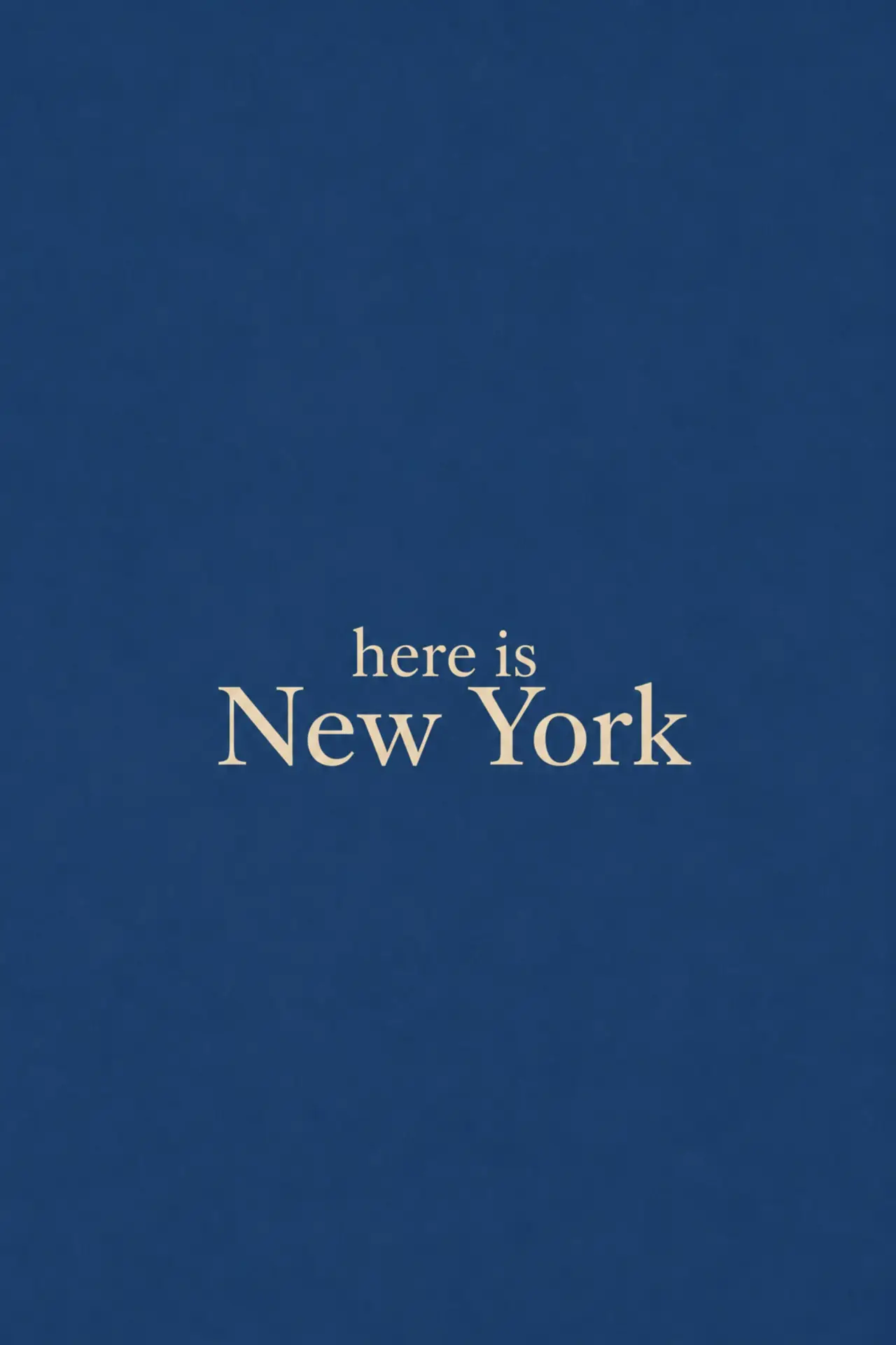 Movie poster "Here is New York"